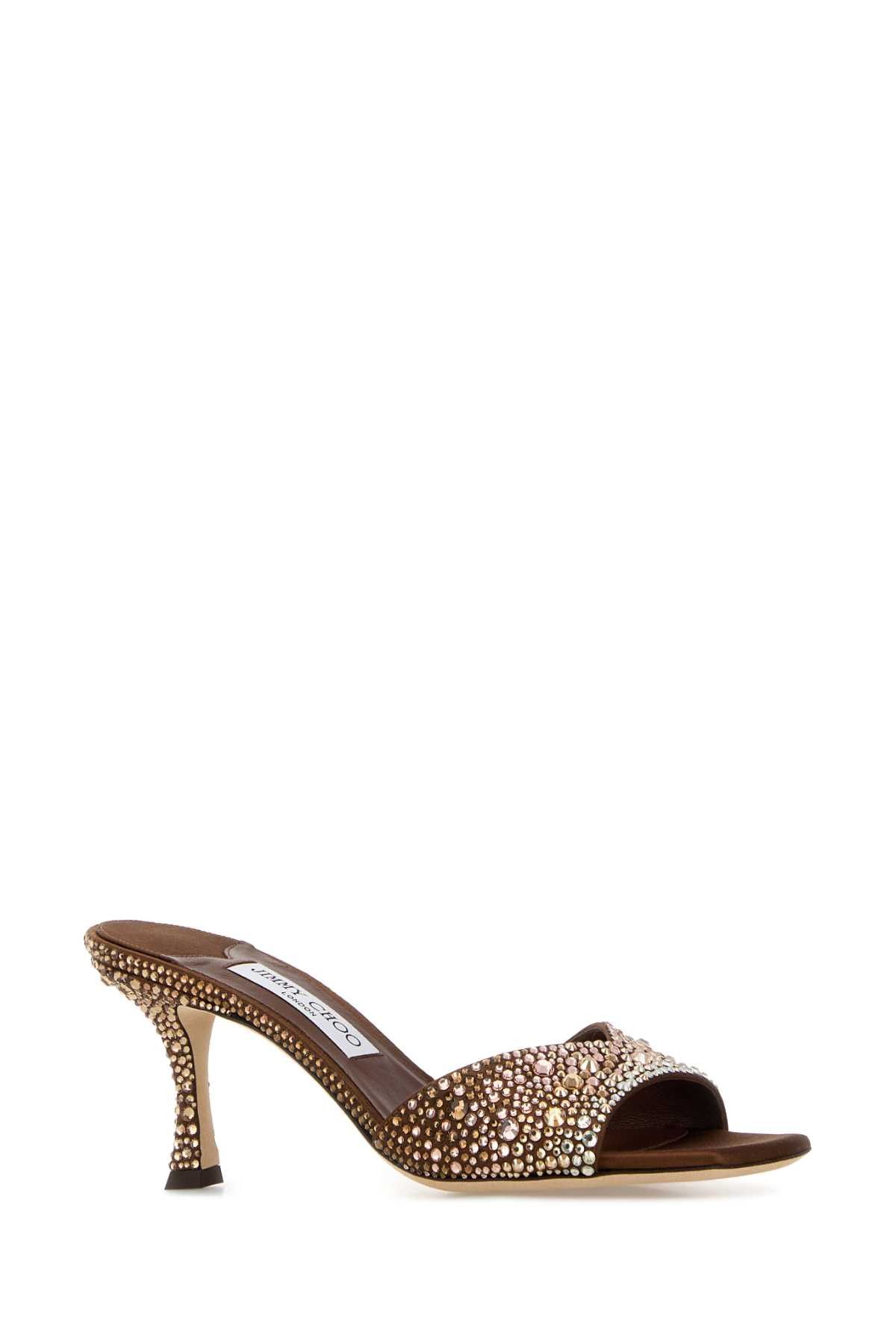 Jimmy Choo Embellished Satin Skye Mules Size US 6 / IT 36 - 2 Thumbnail