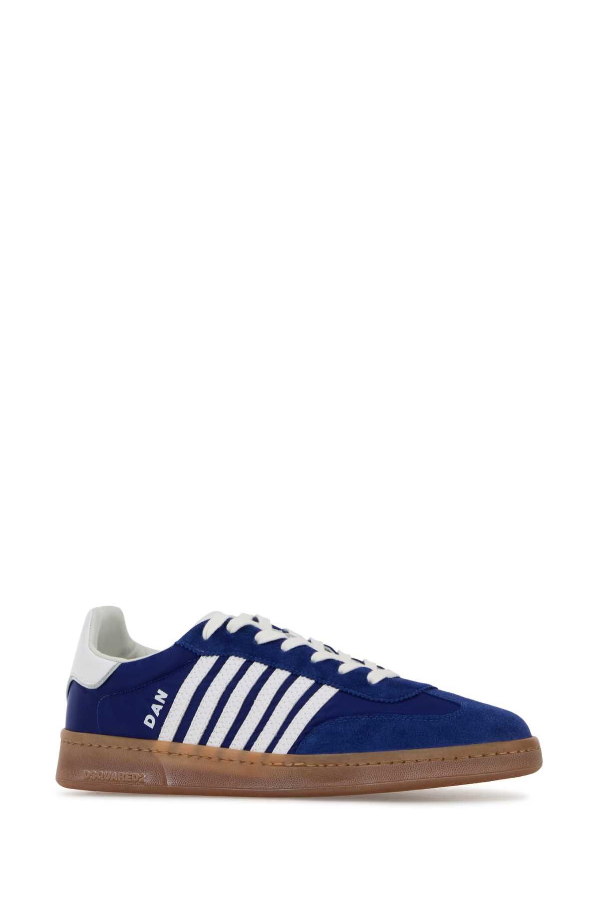 Dsquared2 Blue Fabric Boxer Sneakers Size US 12 / EU 45 - 2 Thumbnail