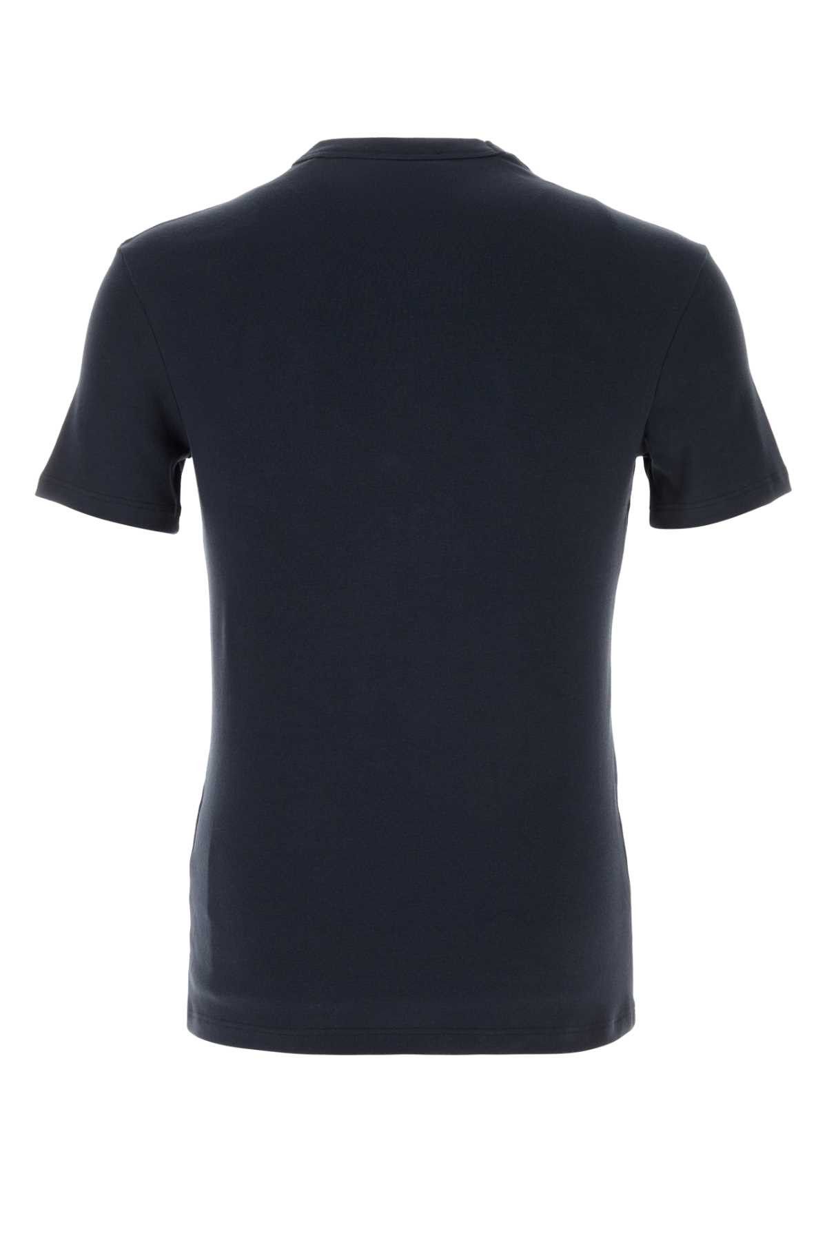 Tom Ford Midnight Blue Stretch Cotton Blend T-Shirt Size US S / EU 44-46 / 1 - 2 Thumbnail