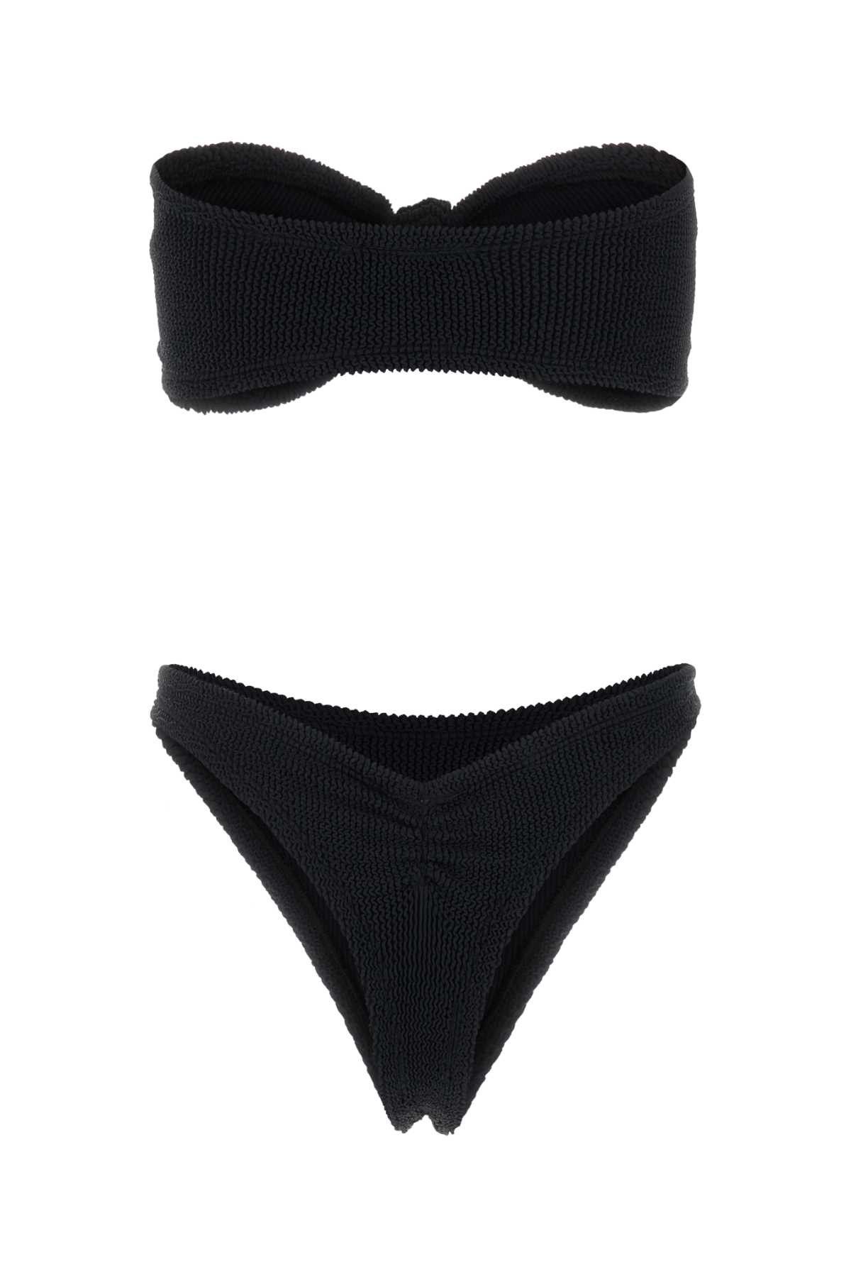 Hunza G Black Stretch Nylon Tina Bikini Size M / US 6-8 / IT 42-44 - 2 Thumbnail