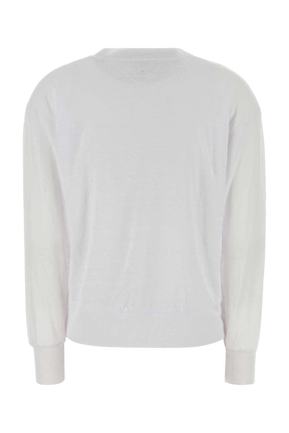 Isabel Marant Etoile White Linen Klowia T-Shirt Size XS / US 0-2 / IT 36-38 - 2 Thumbnail