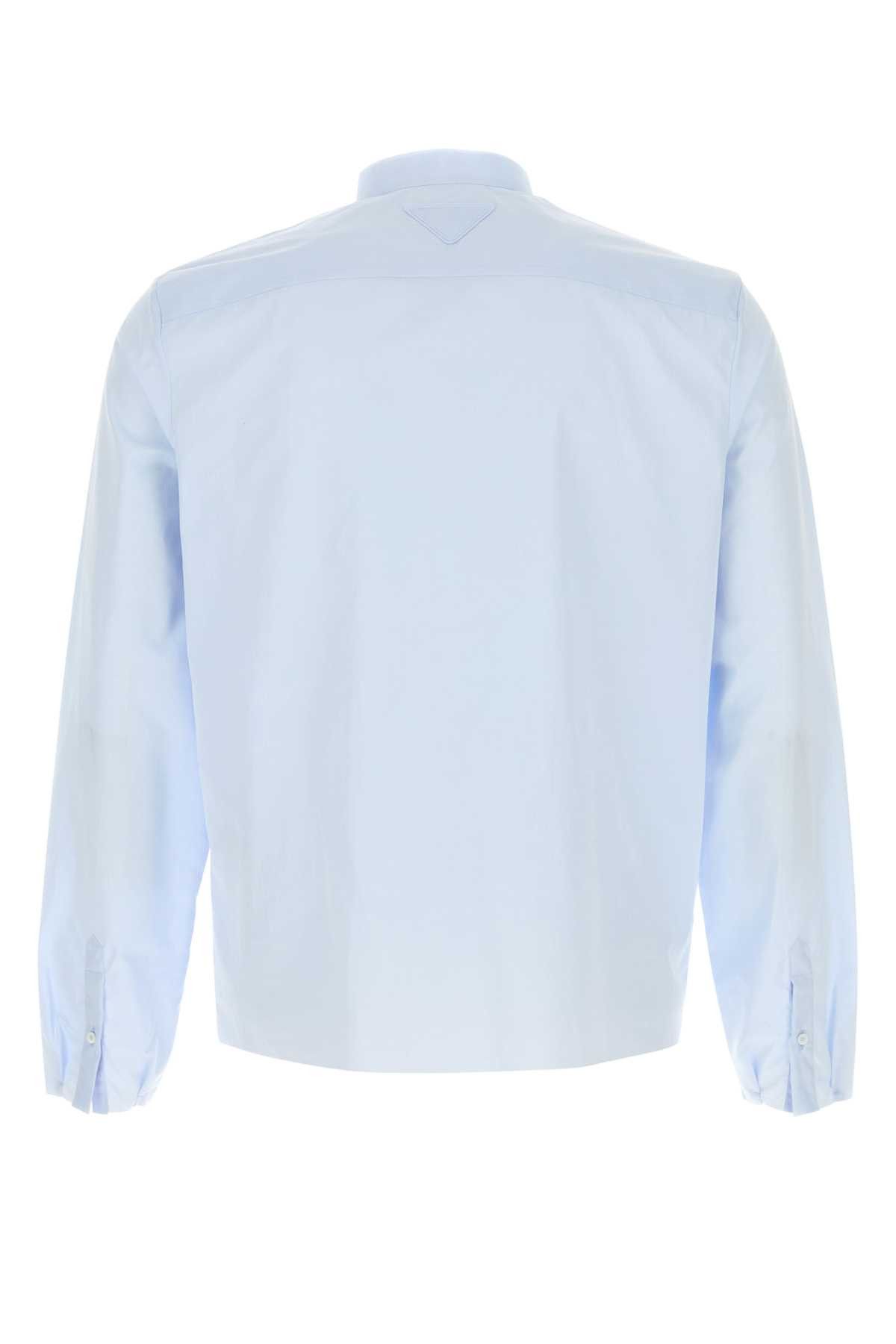 Prada Light Blue Cotton Shirt Size US M / EU 48-50 / 2 - 2 Thumbnail