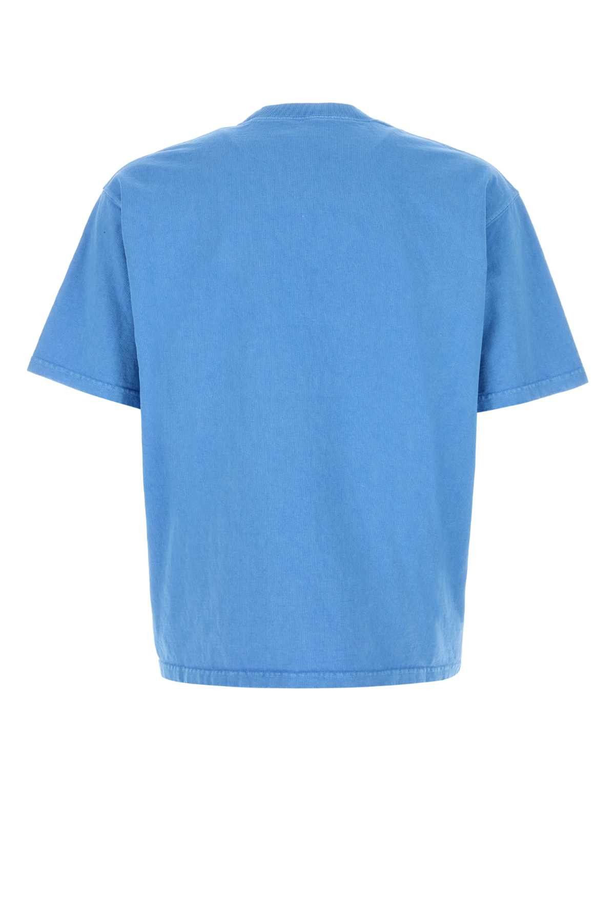Prada Light Blue Cotton T-Shirt Size US XL / EU 56 / 4 - 2 Thumbnail