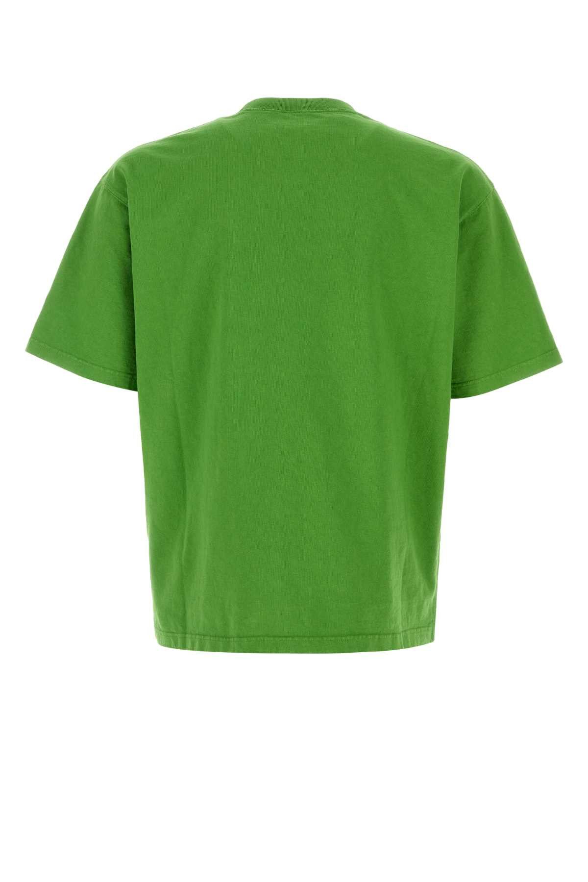 Prada Grass Green Cotton T-Shirt Size US L / EU 52-54 / 3 - 2 Thumbnail