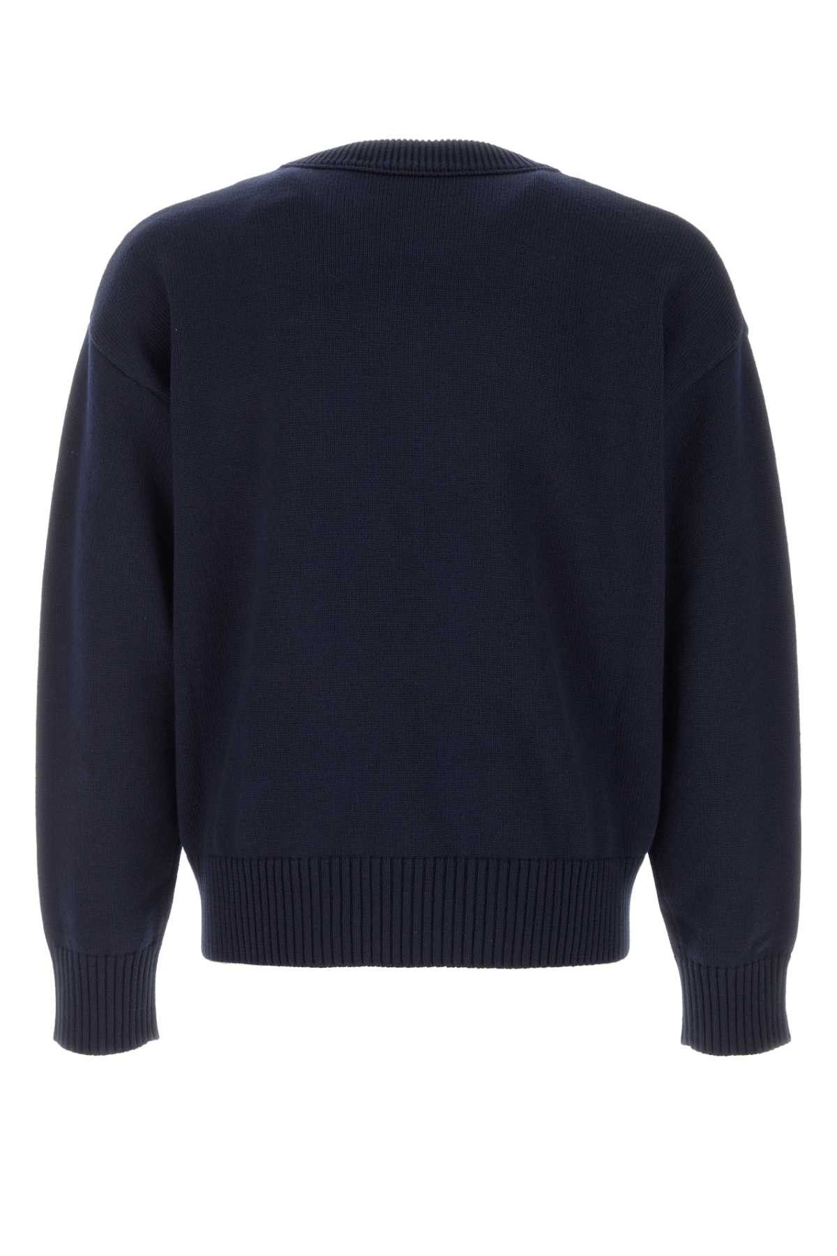 Navy Blue Wool Blend Sweater