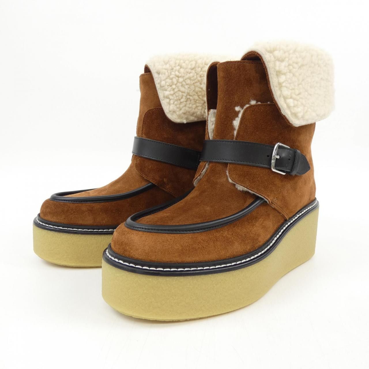 Hermes Hermes Hermès Hemisphere 37.5 Boots Leather Shoes DUTY FREE for USA Size ONE SIZE - 3 Thumbnail