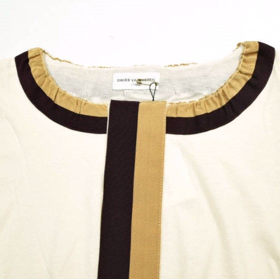 Dries Van Noten Dries Van Noten Dries Van Noten HAPPY TAPE Cotton T-shirt Textile T-Shirts 241-011144-8606-100 DUTY FREE for USA Size ONE SIZE - 6 Thumbnail