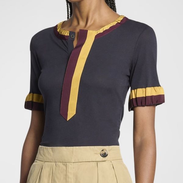 Dries Van Noten Dries Van Noten Dries Van Noten HAPPY TAPE Cotton T-shirt Textile T-Shirts 241-011144-8606-509 DUTY FREE for USA Size ONE SIZE - 3 Thumbnail