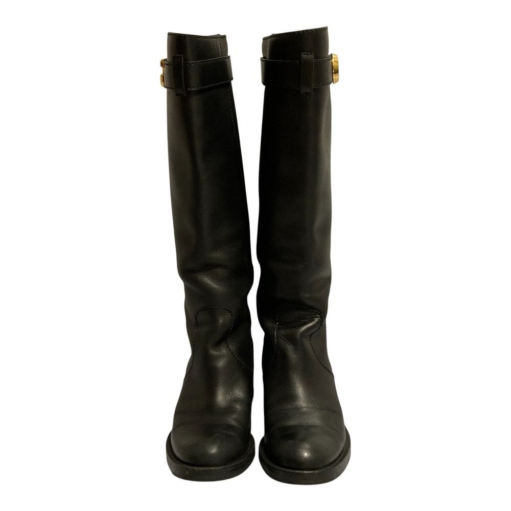 Gucci Gucci Gucci GG Marmont Calf Leather Long Boots Leather Shoes 246627 DUTY FREE for USA Size ONE SIZE - 3 Thumbnail