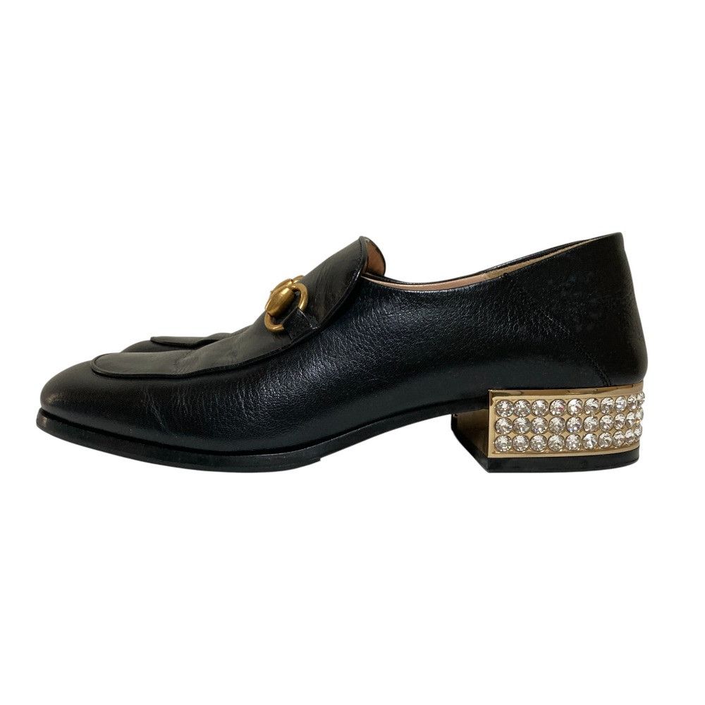 Gucci Gucci Gucci Horsebit Crystal Loafer Pumps Leather Shoes 523097 DUTY FREE for USA Size ONE SIZE - 2 Thumbnail