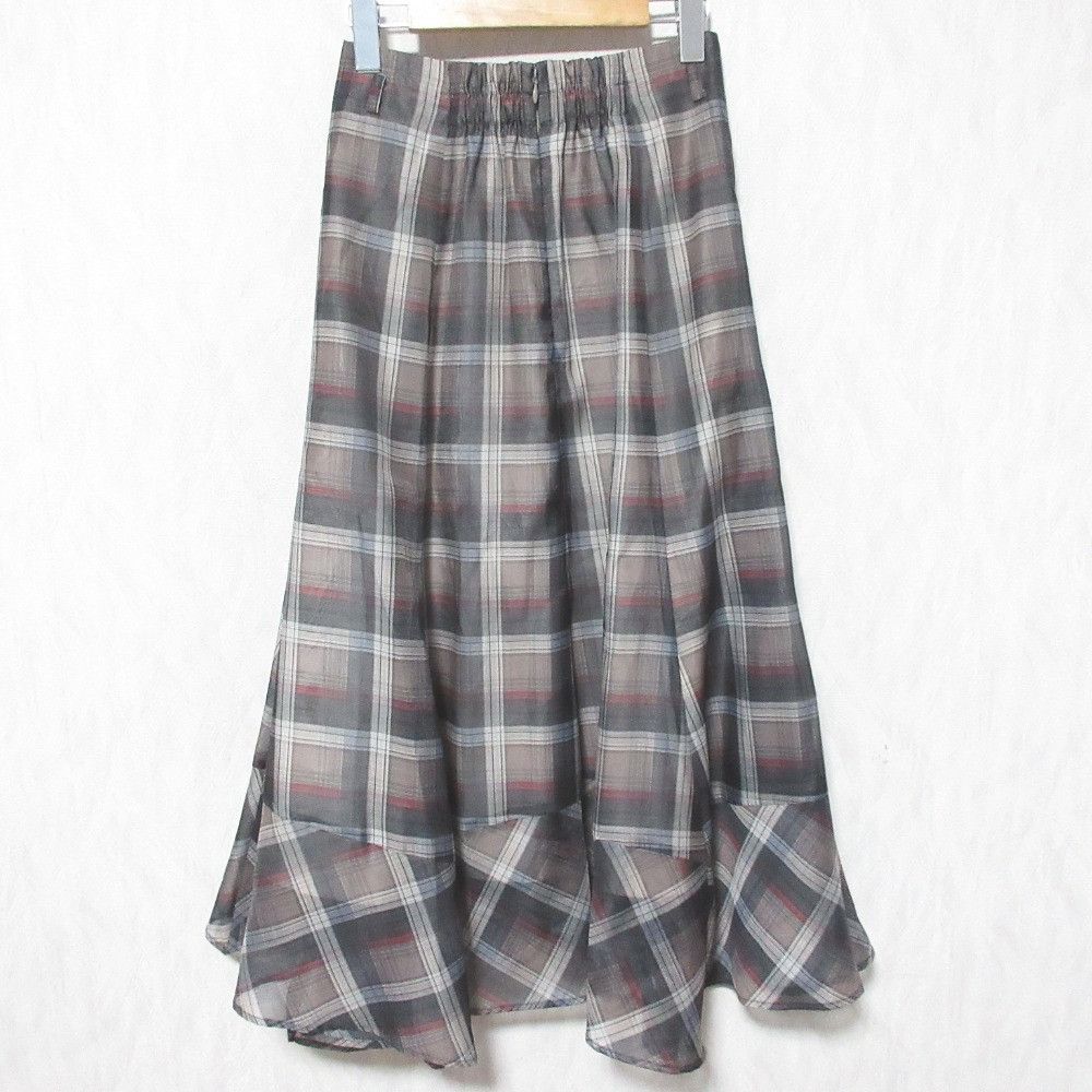 Other Other Apuweiser-riche Asymmetrical Hem Check Skirt Textile Skirts DUTY FREE for USA Size ONE SIZE - 2 Thumbnail