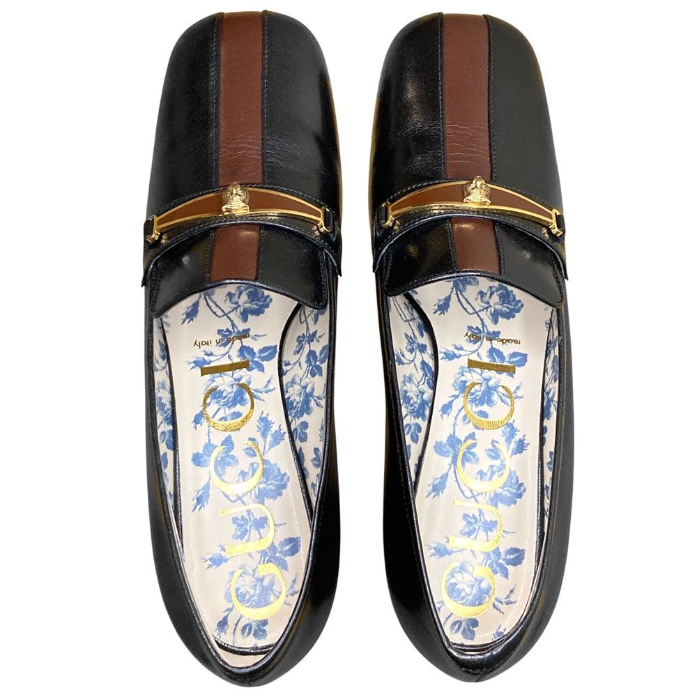 Gucci Gucci Gucci Goatskin Feline Ginger Loafer Pumps Leather Shoes DUTY FREE for USA Size ONE SIZE - 5 Thumbnail