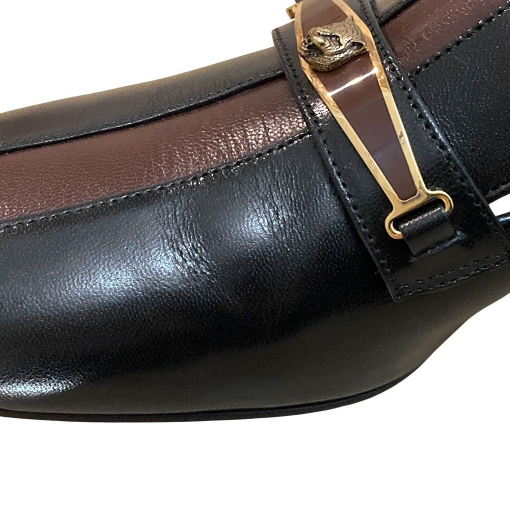 Gucci Gucci Gucci Goatskin Feline Ginger Loafer Pumps Leather Shoes DUTY FREE for USA Size ONE SIZE - 9 Thumbnail