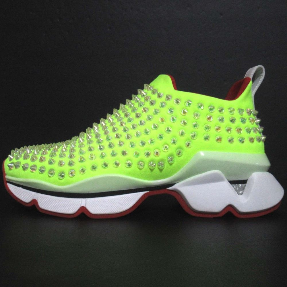 Christian Louboutin Christian Louboutin Christian Louboutin Spike Sock Sneakers Textile Shoes DUTY FREE for USA Size ONE SIZE - 2 Thumbnail