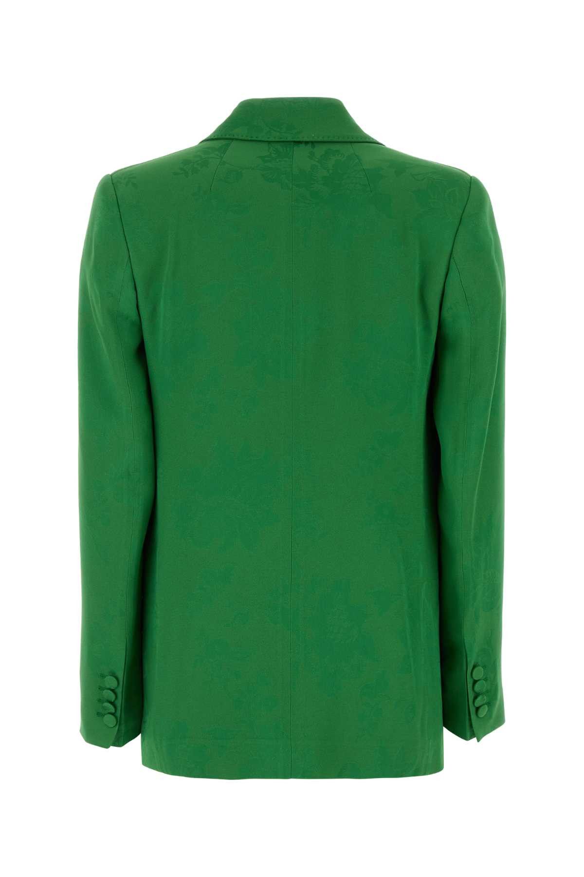 Etro Green Jacquard Blazer Size XS / US 0-2 / IT 36-38 - 2 Thumbnail