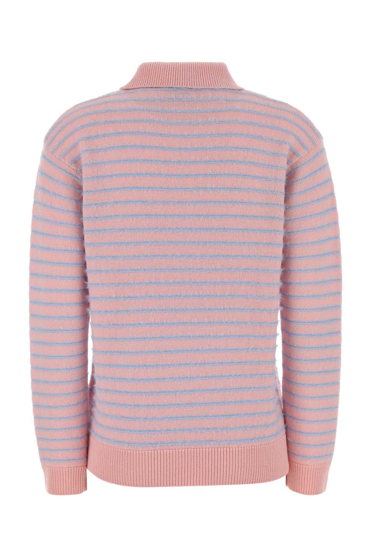 Embroidered Wool Blend Polo Shirt