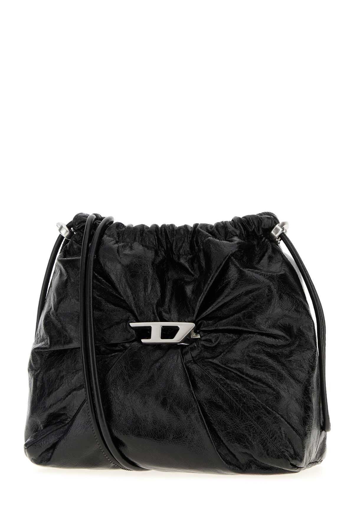 Diesel Black Leather Scrunch-D Bucket Bag Size ONE SIZE - 2 Thumbnail