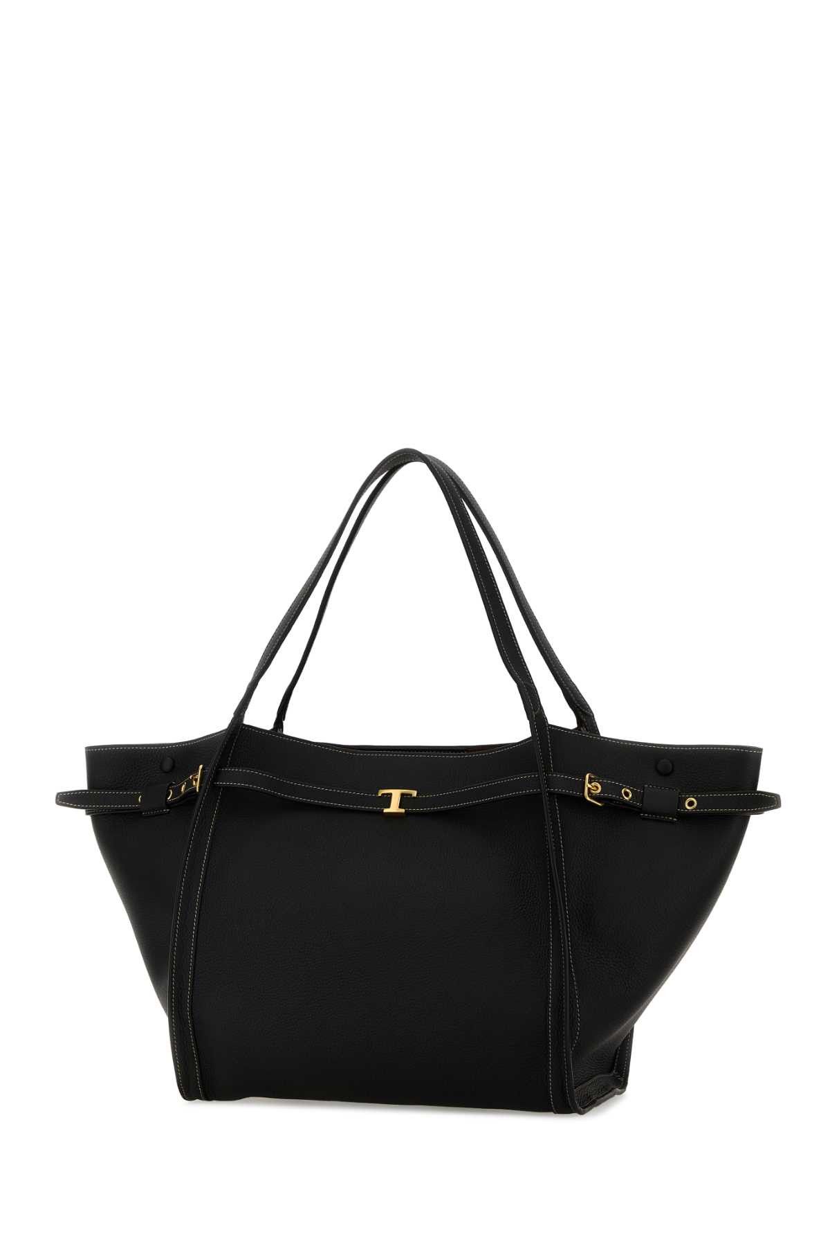 Tod's Black Leather Tim Shopping Bag Size ONE SIZE - 2 Thumbnail