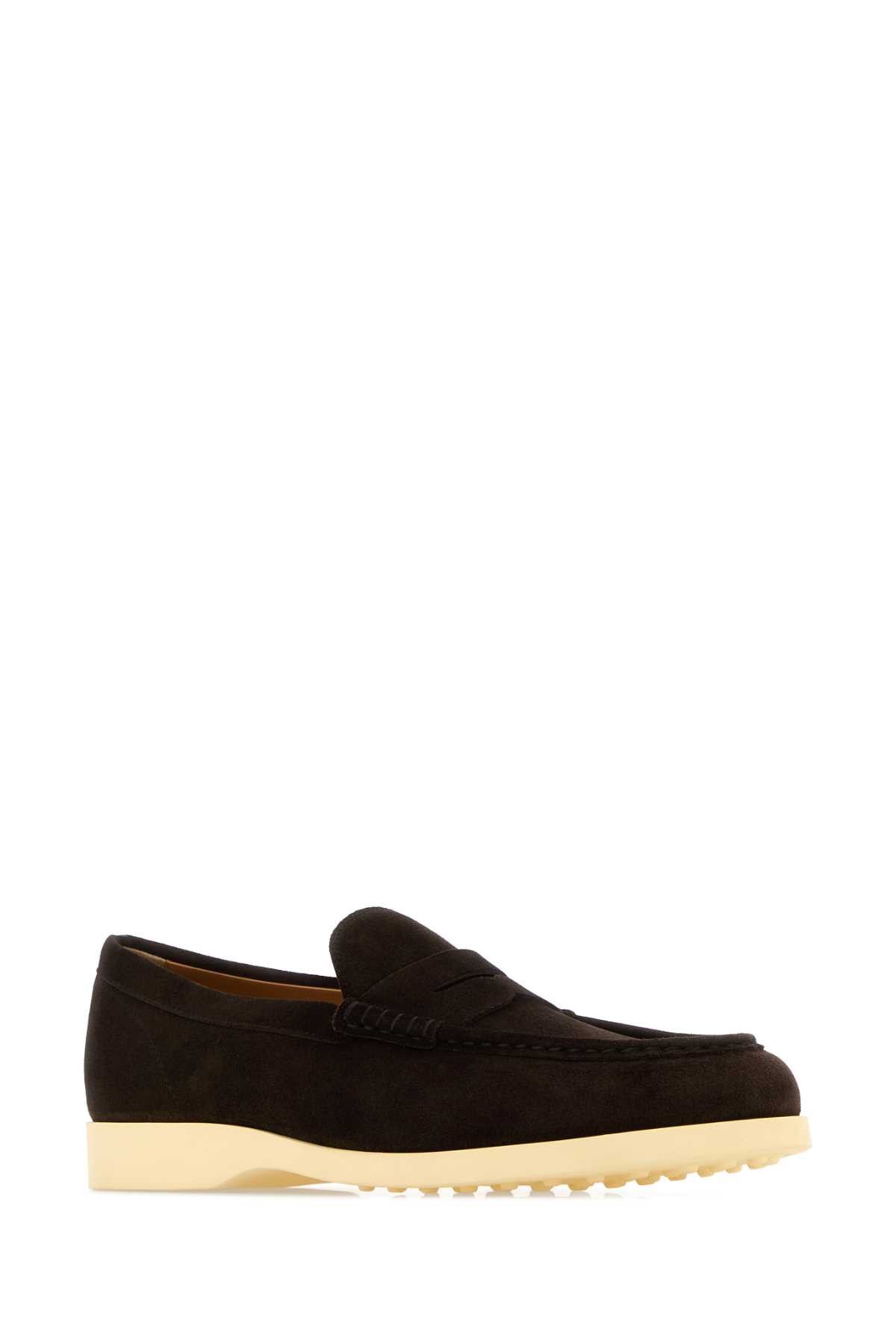 Tod's Dark Brown Suede Loafers Size US 12 / EU 45 - 2 Thumbnail