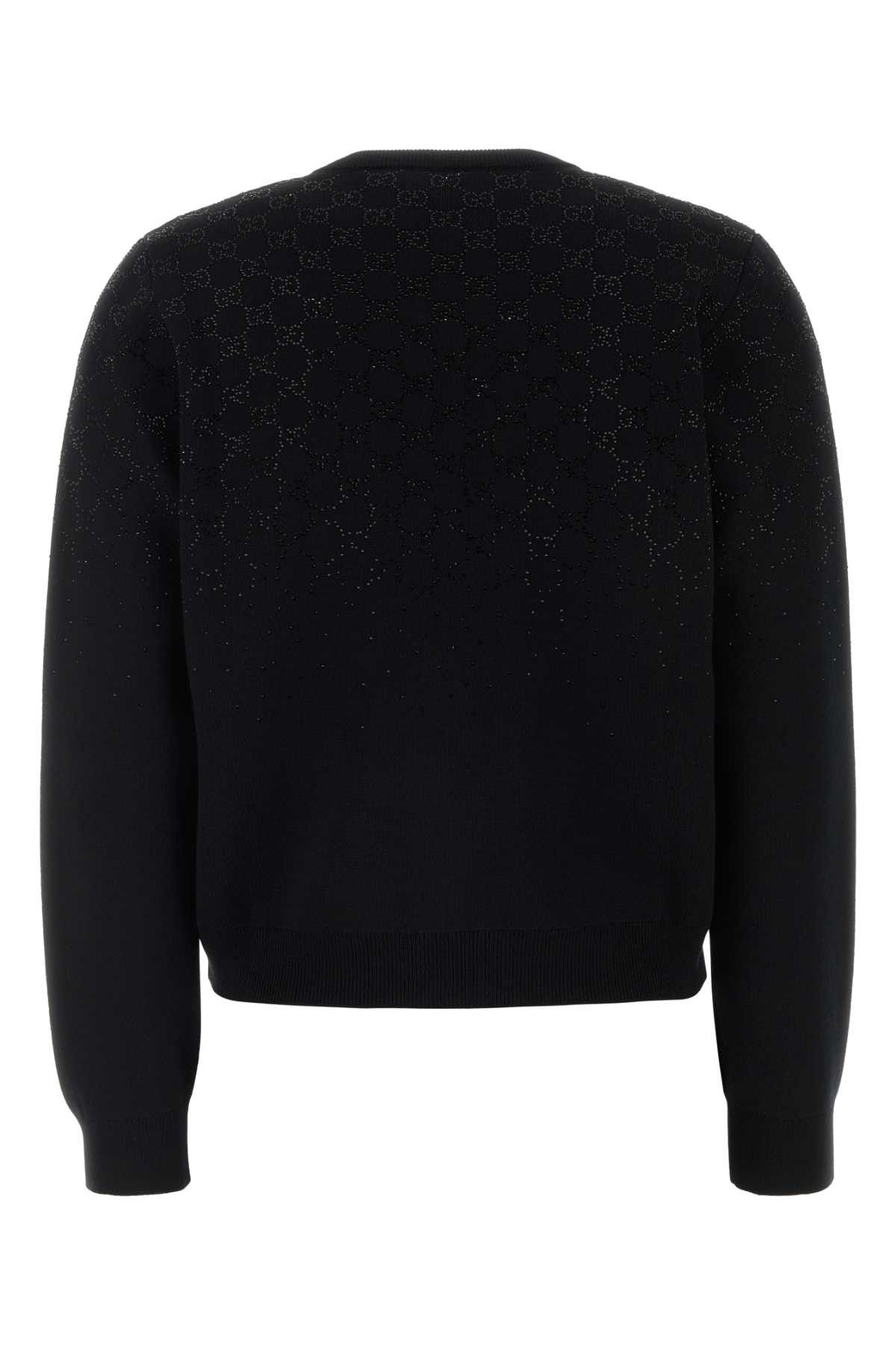 Gucci Black Wool Blend Cardigan Size S / US 4 / IT 40 - 2 Thumbnail