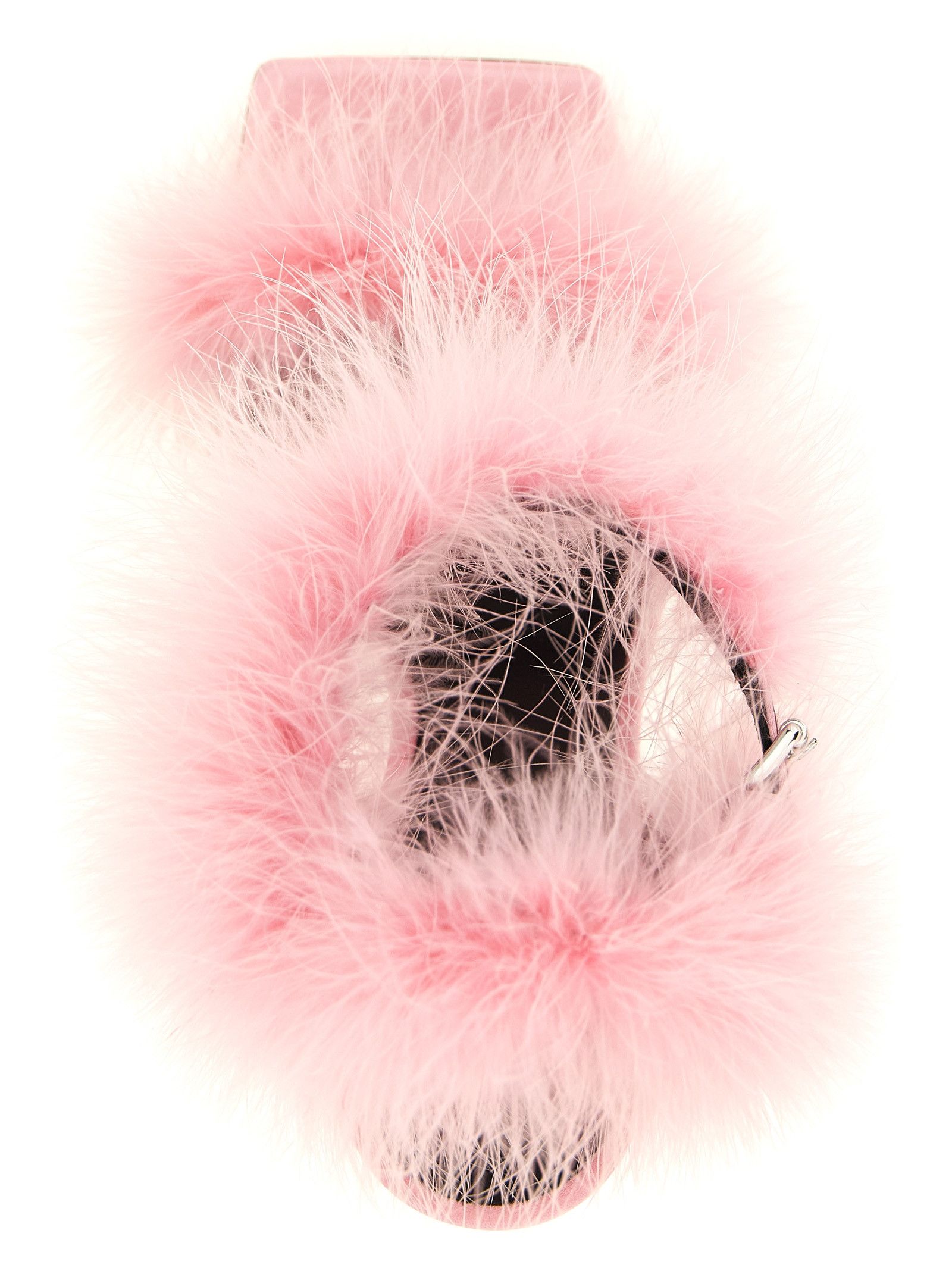 Moschino Satin Sandals And Feathers Size US 10 / IT 40 - 4 Thumbnail