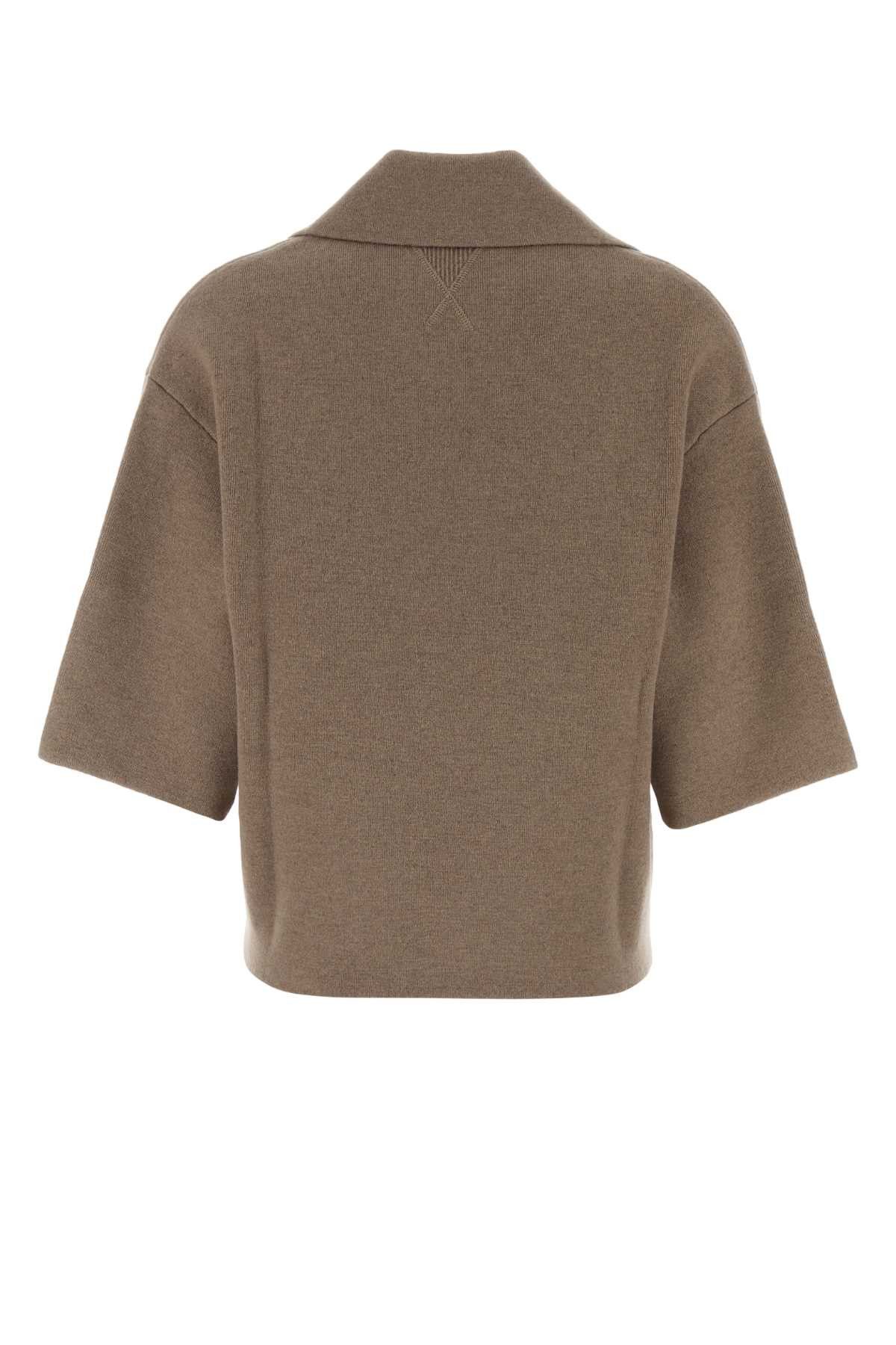 Bottega Veneta Cappuccino Cashmere Blend Polo Shirt Size L / US 10 / IT 46 - 2 Thumbnail