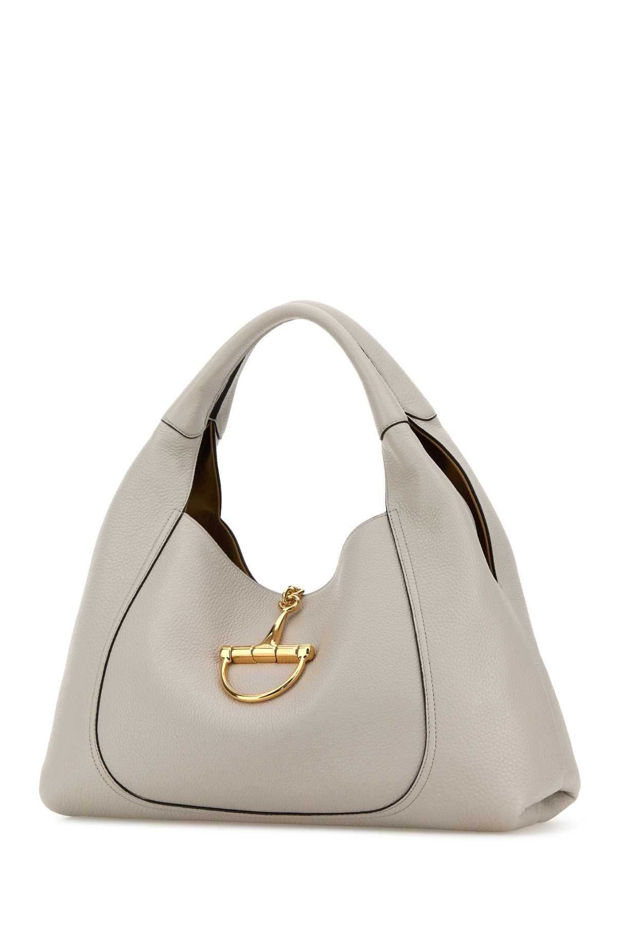 Gucci Light Grey Leather Large Gucci Softbit Shoulder Bag Size ONE SIZE - 2 Thumbnail