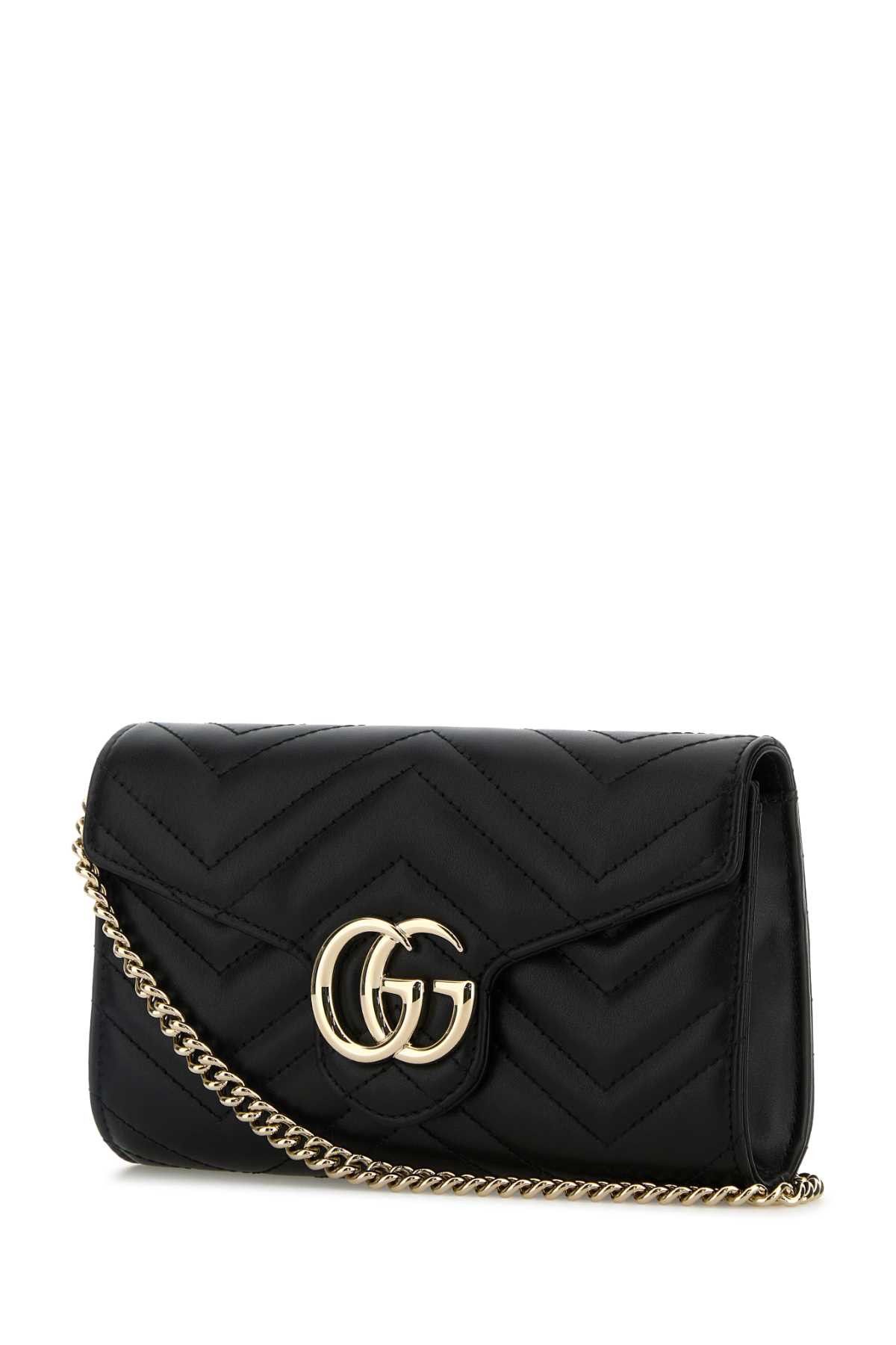 Gucci Black Leather Gg Marmont Wallet Size ONE SIZE - 2 Thumbnail