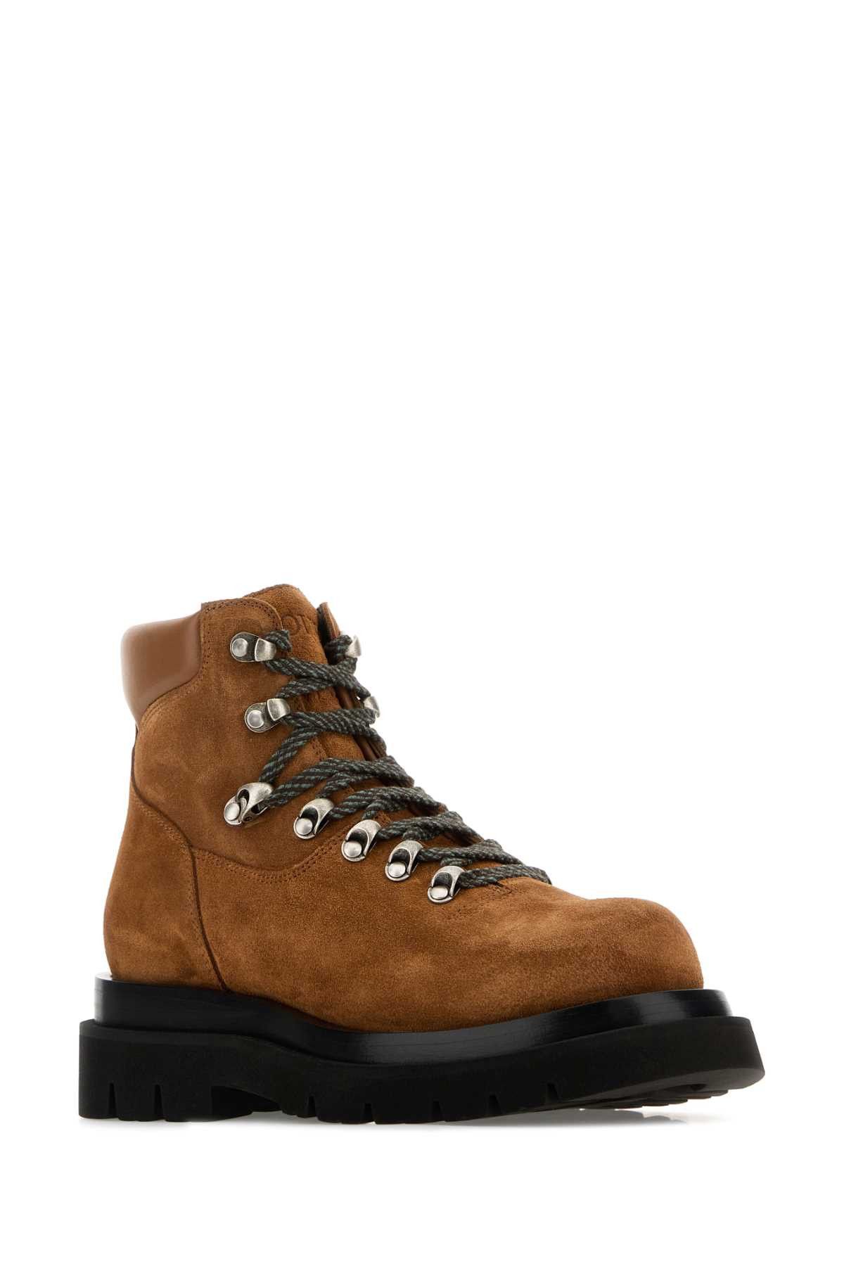 Bottega Veneta Caramel Suede Lug Ankle Boots Size US 9 / IT 39 - 2 Thumbnail