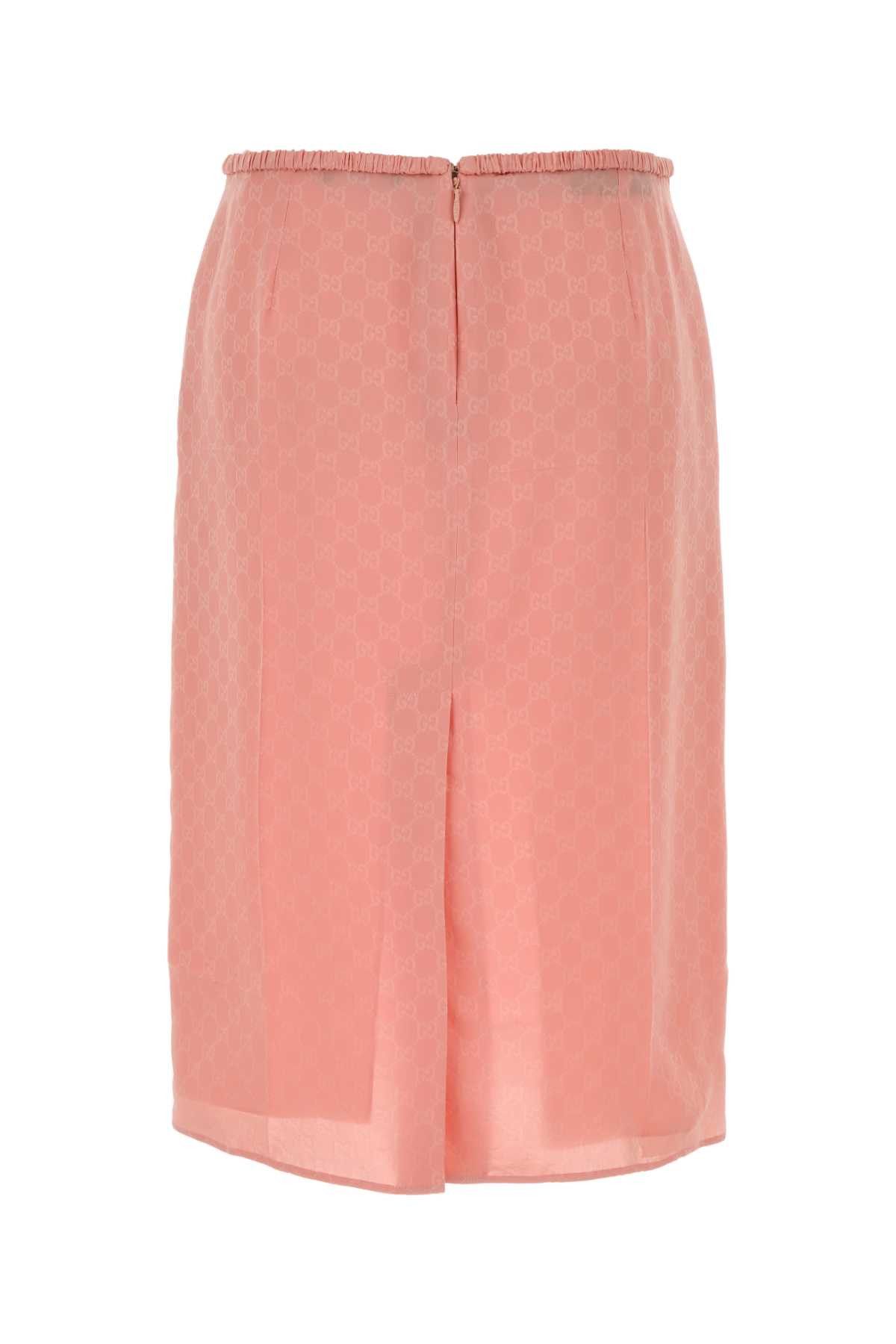 Gucci Pink Gg Silk Skirt Size 30" / US 8 / IT 44 - 2 Thumbnail