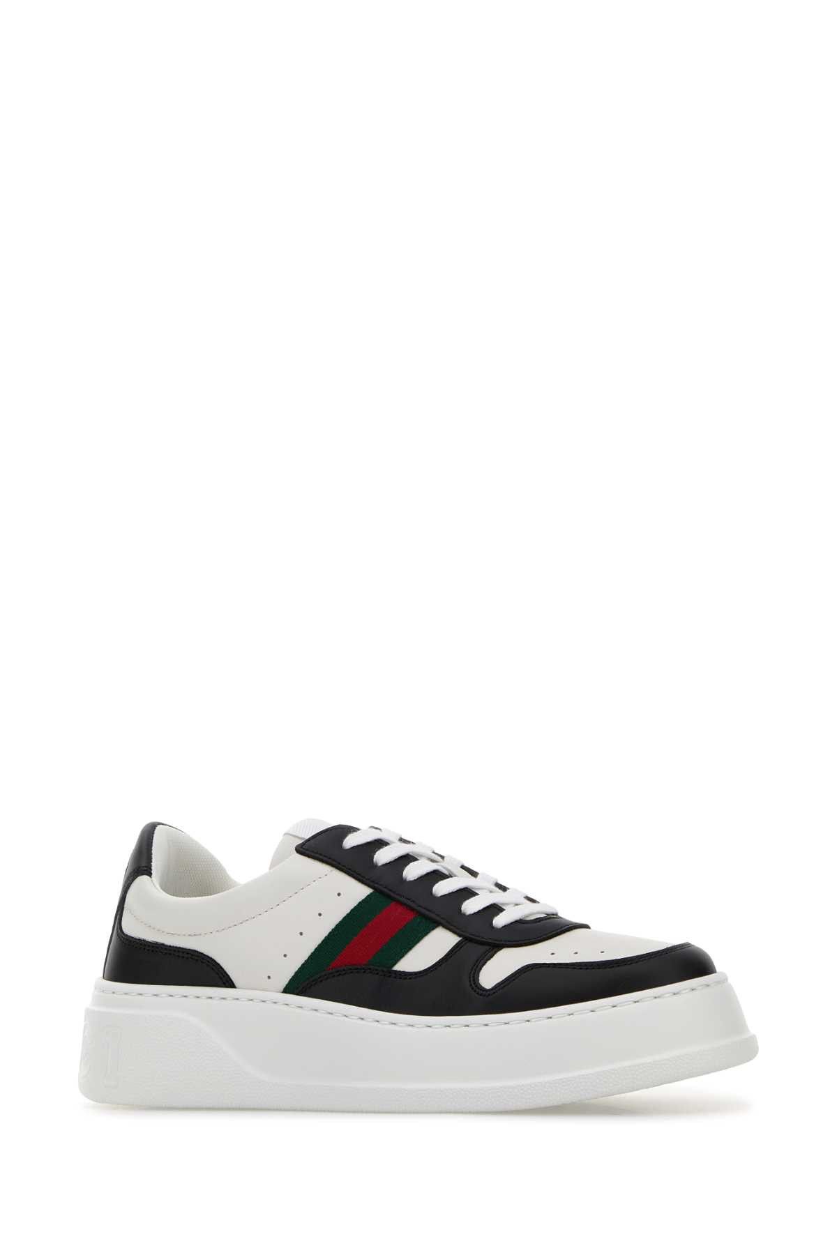 Gucci Two-Tone Leather Sneakers Size US 7 / IT 37 - 2 Thumbnail