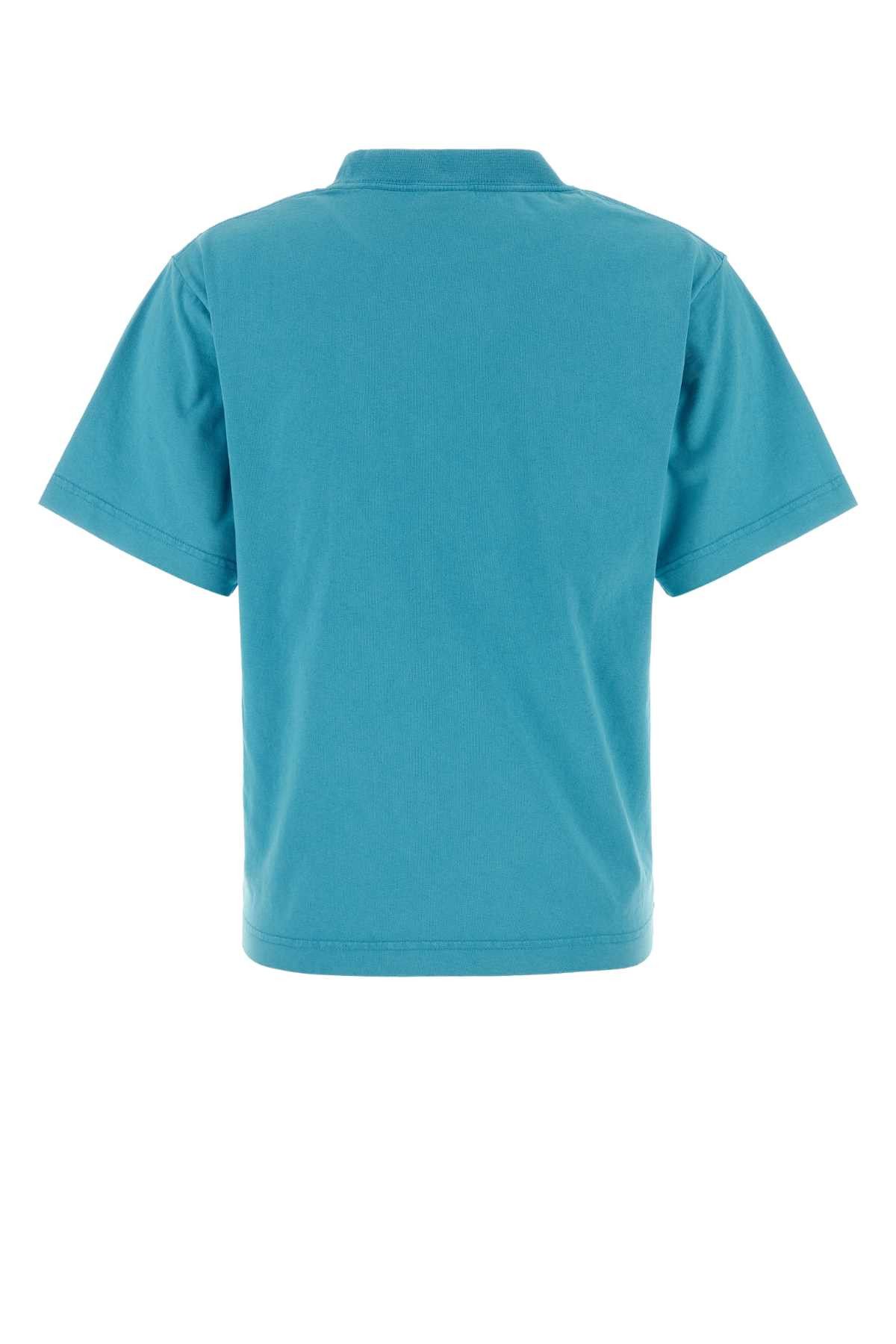 Balenciaga Turquoise Cotton T-Shirt Size M / US 6-8 / IT 42-44 - 2 Thumbnail