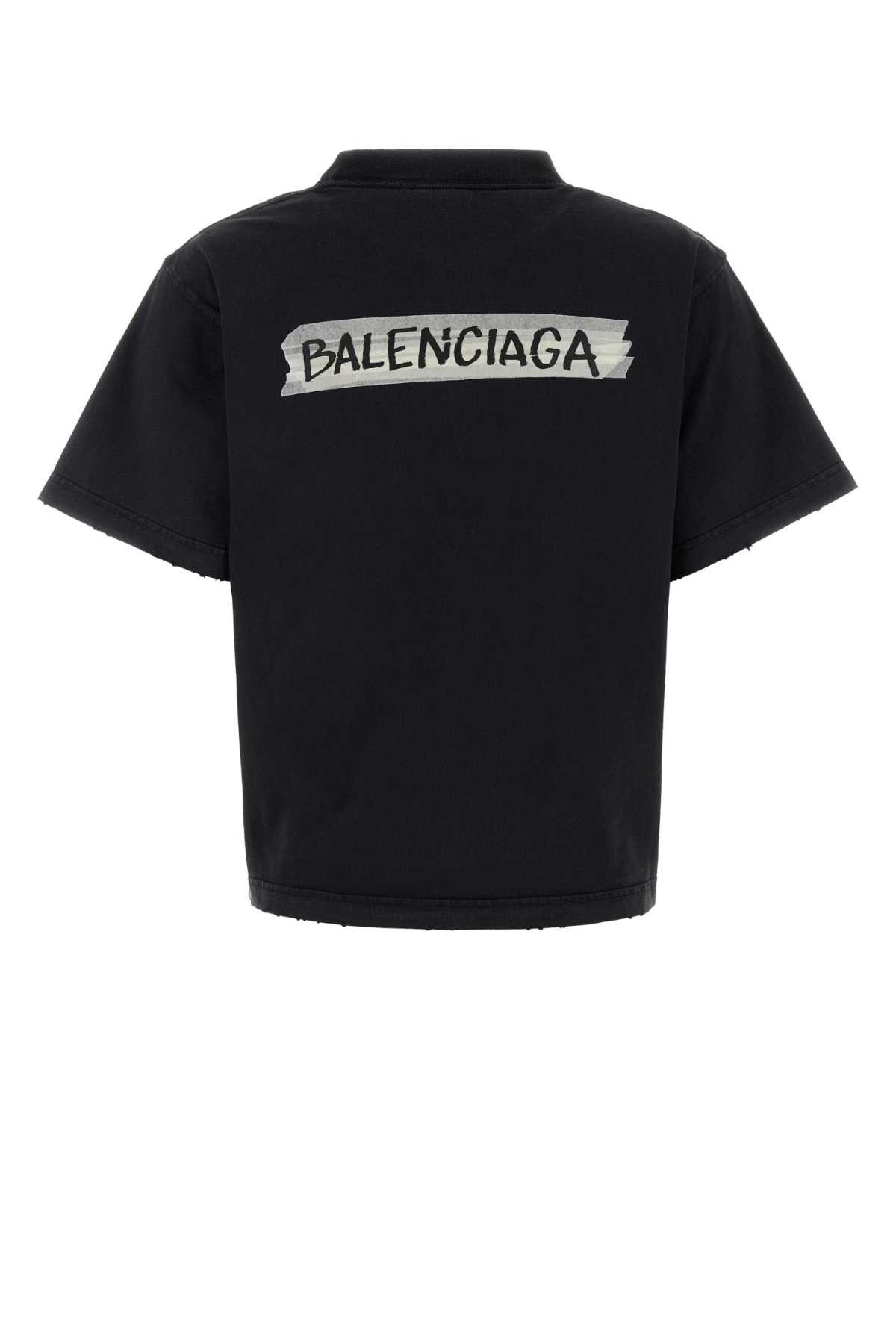Balenciaga Slate Cotton T-Shirt Size S / US 4 / IT 40 - 2 Thumbnail