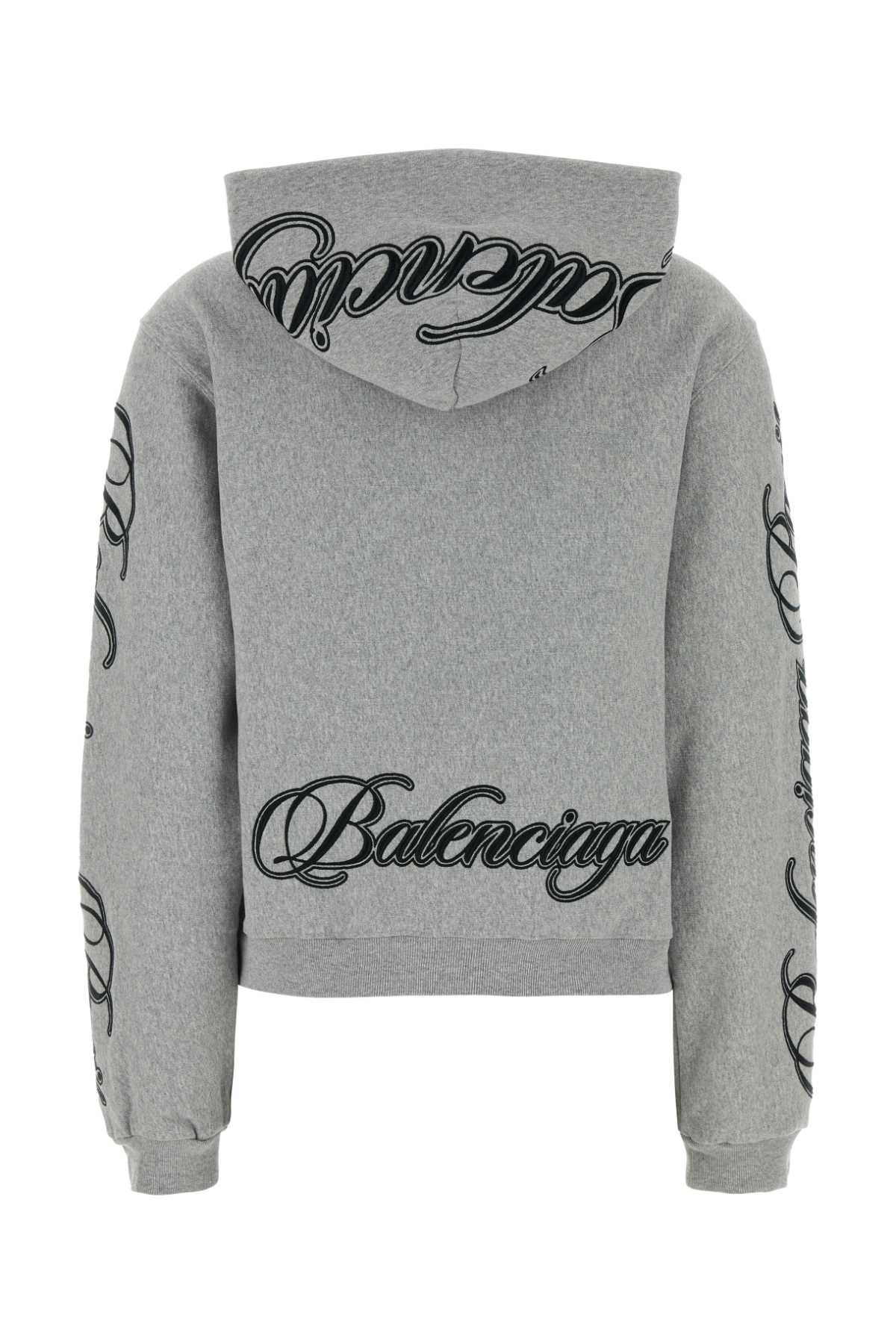 Balenciaga Grey Cotton Sweatshirt Size XS / US 0-2 / IT 36-38 - 2 Thumbnail