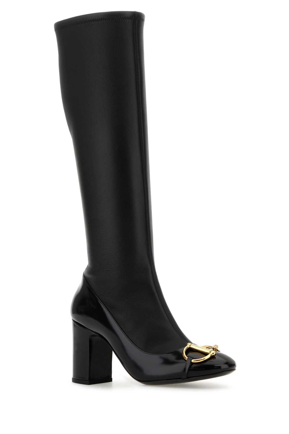 Gucci Black Leather Boots Size US 8.5 / IT 38.5 - 2 Thumbnail