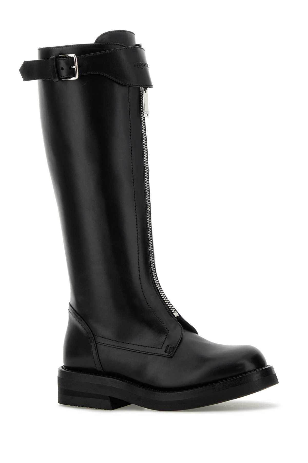 Alexander McQueen Black Leather Countryside Boots Size US 8 / IT 38 - 2 Thumbnail