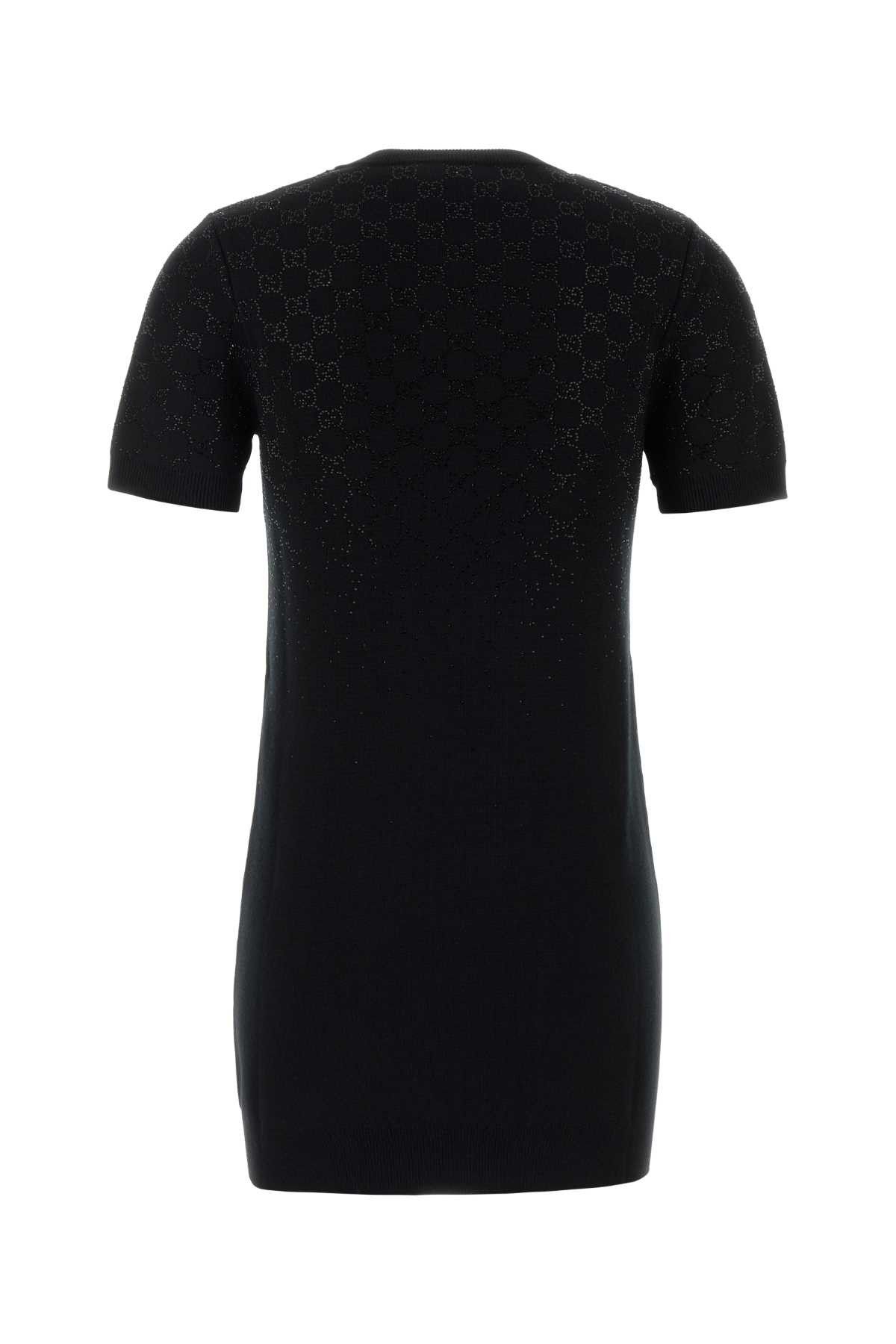 Gucci Black Wool Blend Mini Dress Size XS / US 0-2 / IT 36-38 - 2 Thumbnail