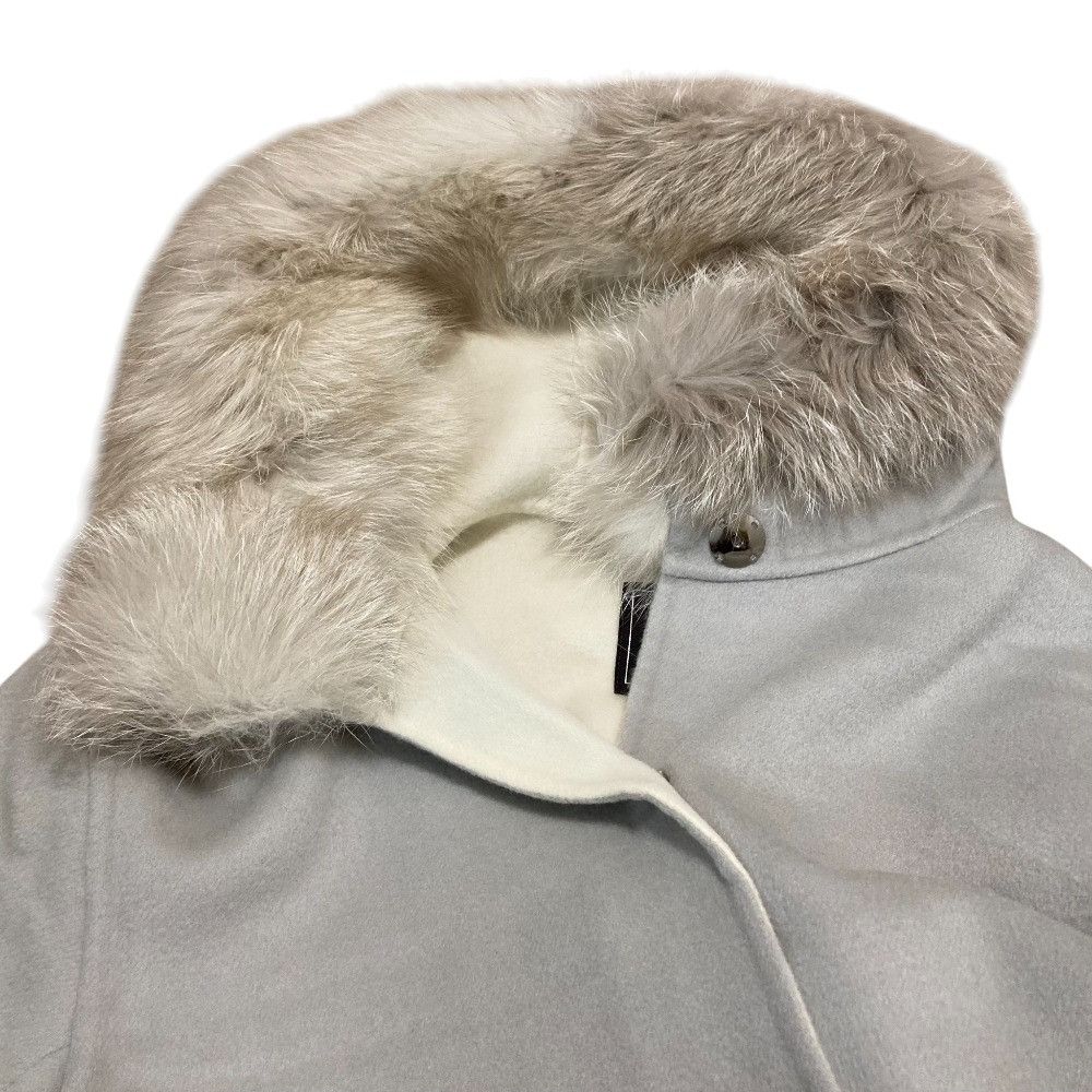 Other Other FOXEY Fox Fur Cashmere Hooded Long Coat Textile Outerwear 40197 DUTY FREE for USA Size ONE SIZE - 4 Thumbnail