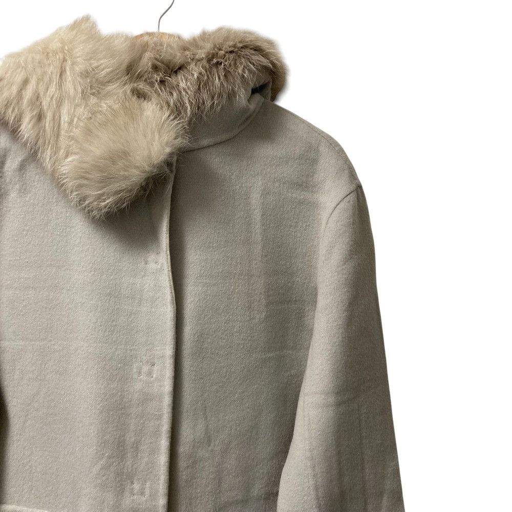 Other Other FOXEY Fox Fur Cashmere Hooded Long Coat Textile Outerwear 40197 DUTY FREE for USA Size ONE SIZE - 2 Thumbnail