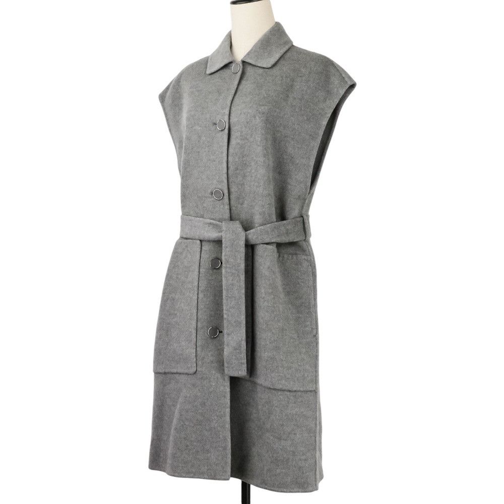 Hermes Hermes Hermès Belted Cashmere Long Gilet38 Textile Tops DUTY FREE for USA Size ONE SIZE - 2 Thumbnail