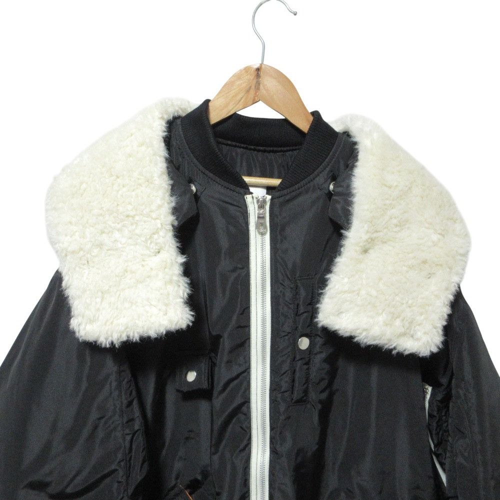 Other Other OMMO LONG MA-1 BALLOON CT Shearling Hooded Coat Textile Outerwear DUTY FREE for USA Size ONE SIZE - 4 Thumbnail