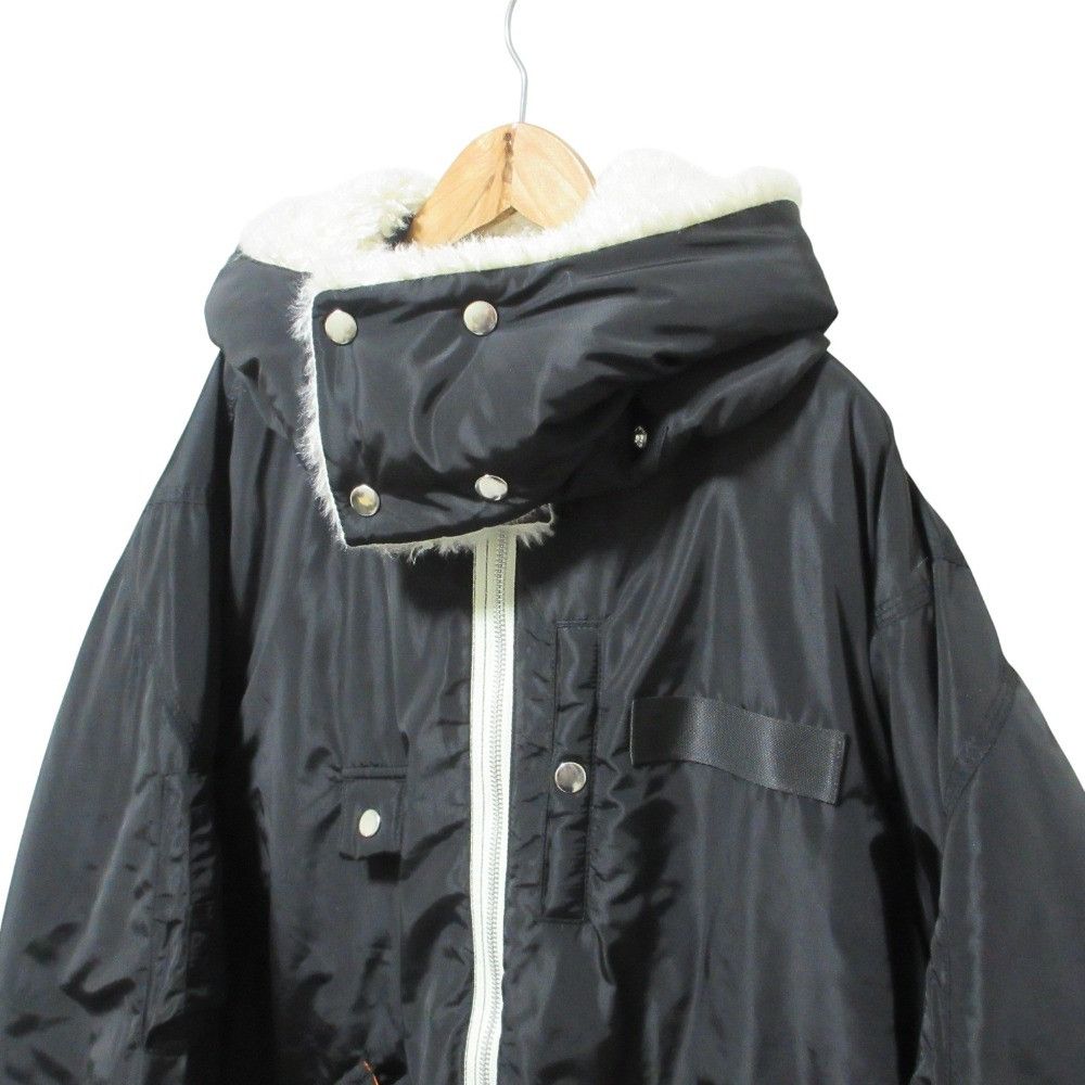 Other Other OMMO LONG MA-1 BALLOON CT Shearling Hooded Coat Textile Outerwear DUTY FREE for USA Size ONE SIZE - 3 Thumbnail