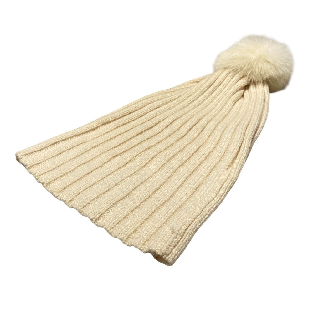 Other Other FOXEY Fox Fur Cashmere Knit Cap Textile Hats 23084 DUTY FREE for USA Size ONE SIZE - 3 Thumbnail