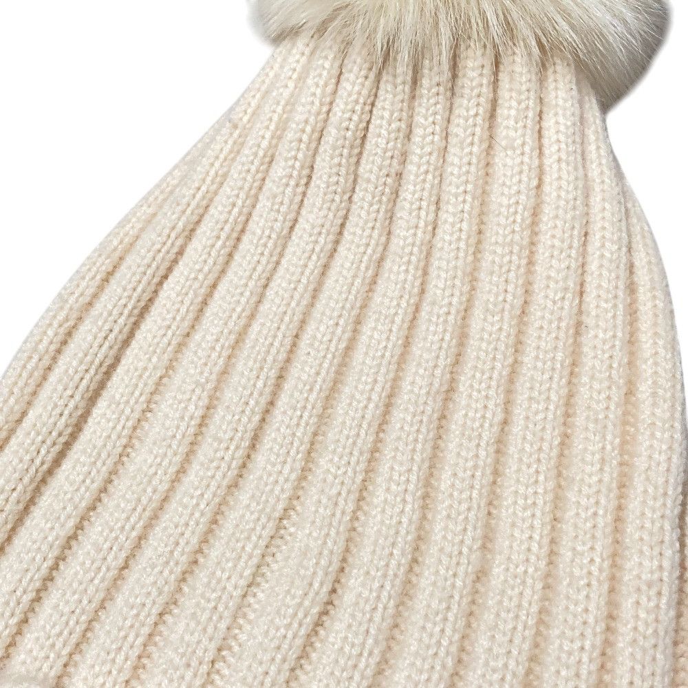 Other Other FOXEY Fox Fur Cashmere Knit Cap Textile Hats 23084 DUTY FREE for USA Size ONE SIZE - 10 Thumbnail