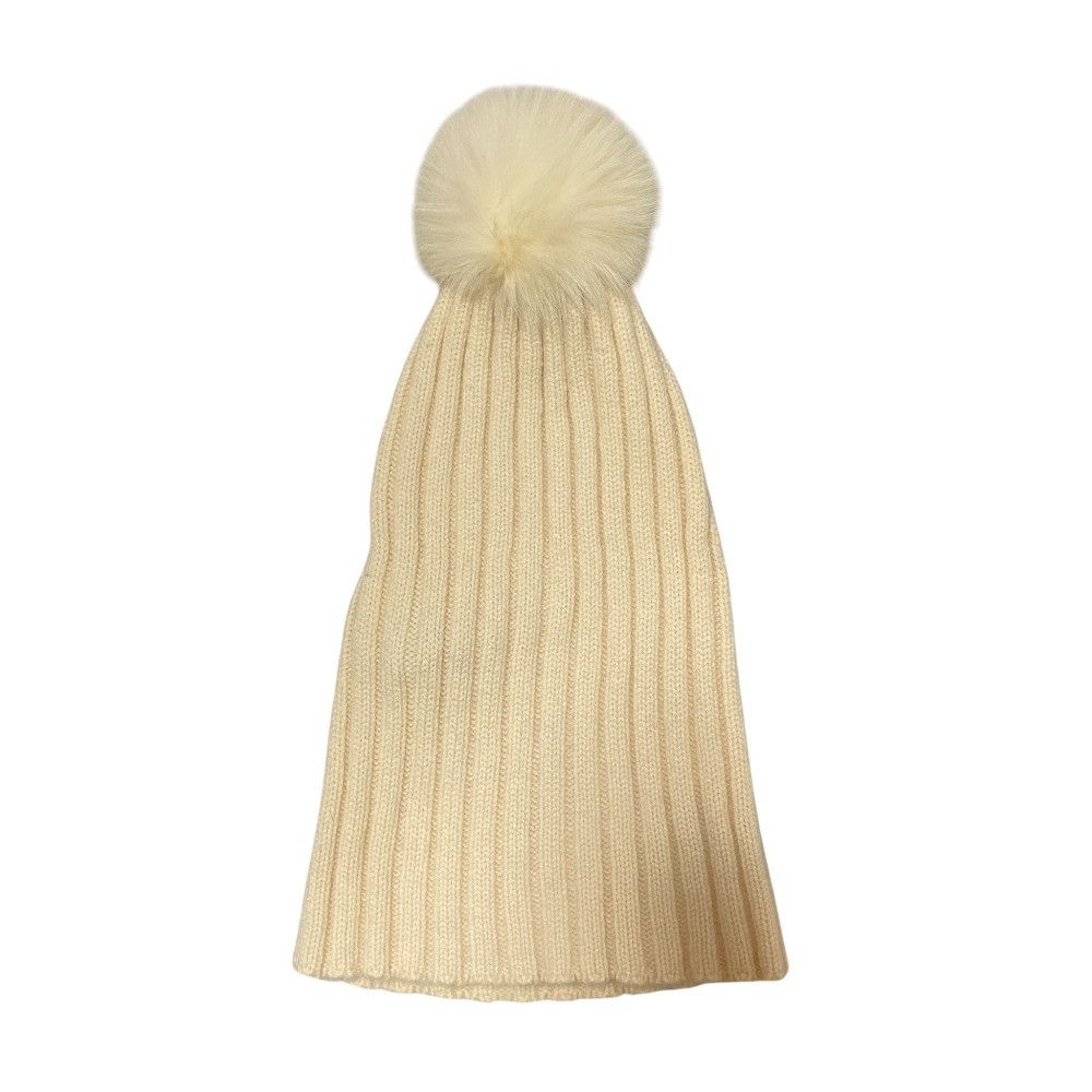 Other Other FOXEY Fox Fur Cashmere Knit Cap Textile Hats 23084 DUTY FREE for USA Size ONE SIZE - 2 Thumbnail