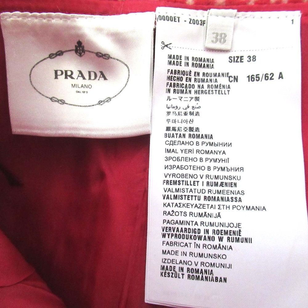 Prada Prada Prada Houndstooth Virgin Wool Skirt Textile Skirts DUTY FREE for USA Size ONE SIZE - 4 Thumbnail