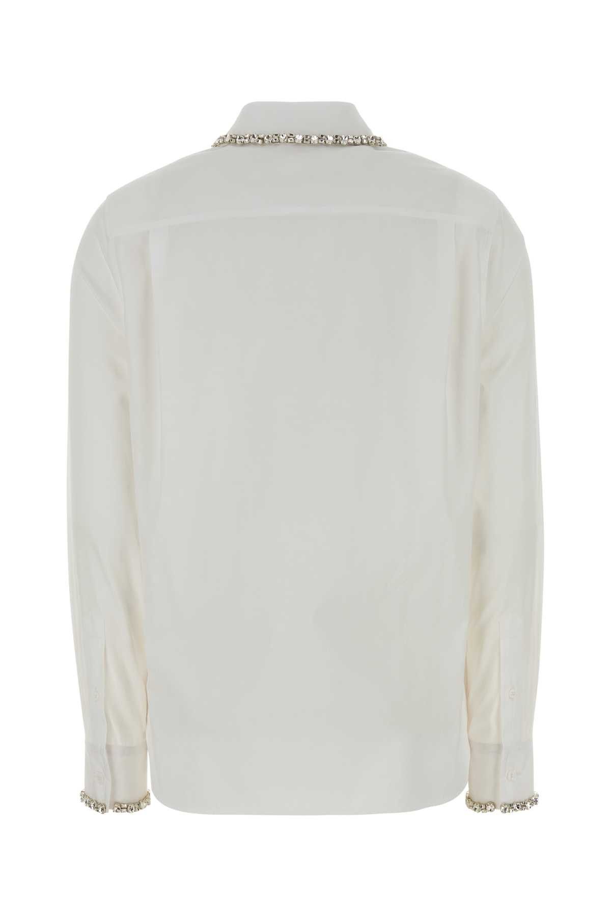 Alexander McQueen White Poplin Shirt Size M / US 6-8 / IT 42-44 - 2 Thumbnail