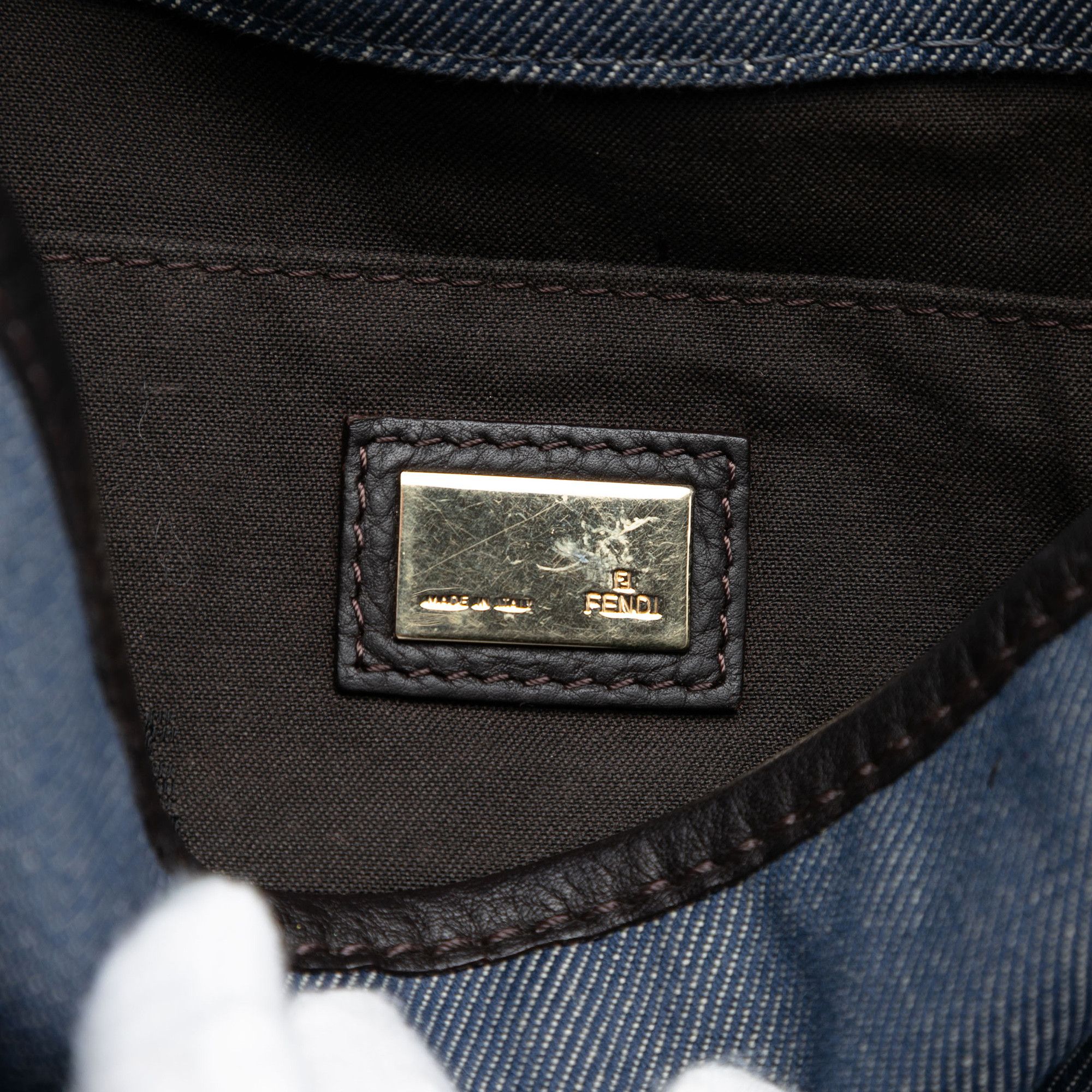 Fendi Fendi Zucca Trimmed Denim Buckle Flap Size ONE SIZE - 5 Thumbnail