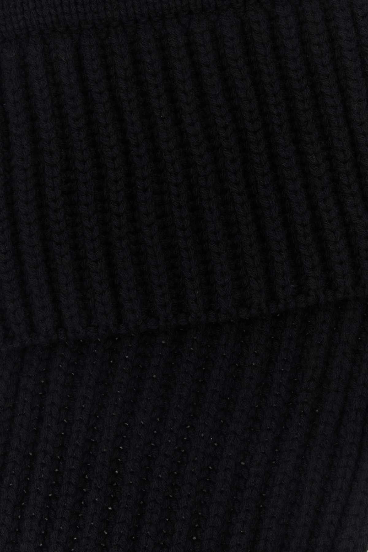 Gucci Black Wool Blend Scarf Size ONE SIZE - 2 Thumbnail