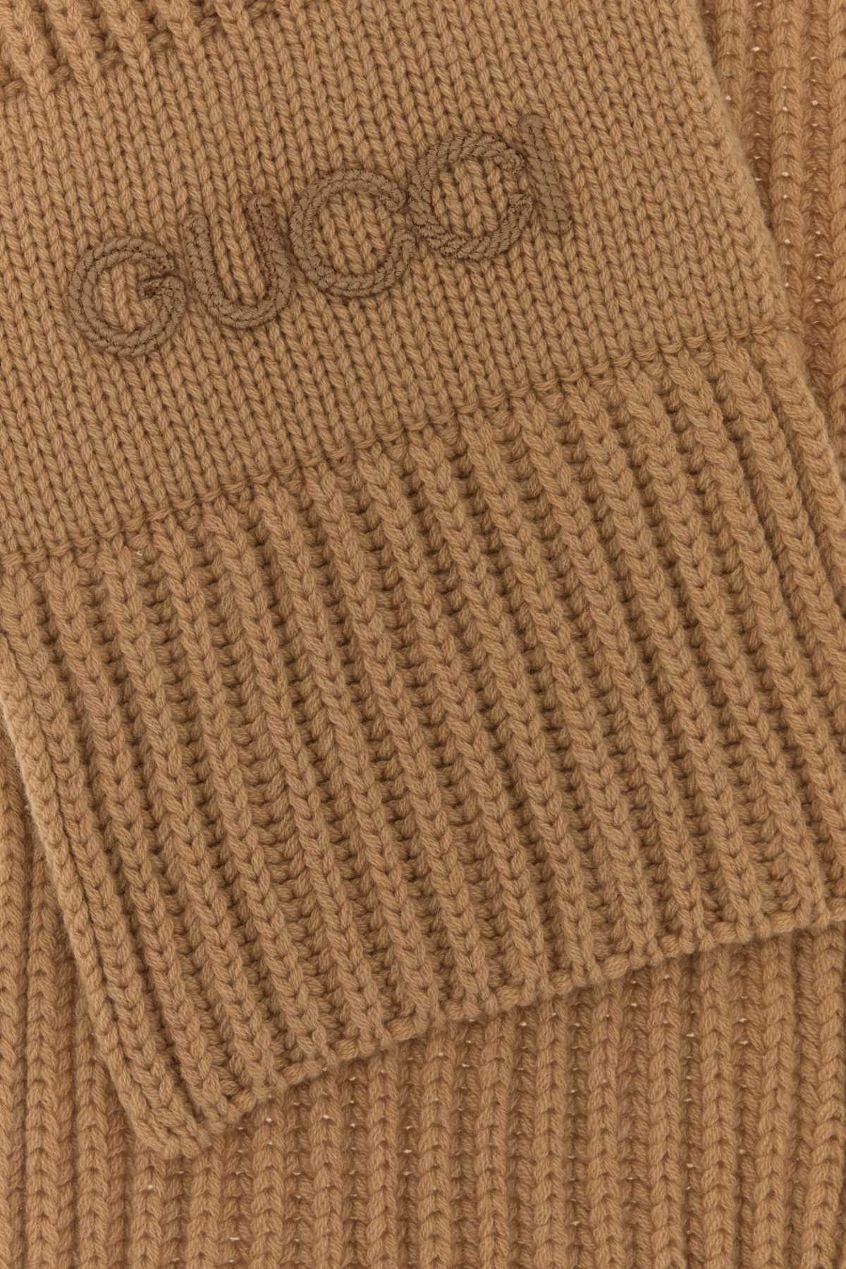 Gucci Camel Wool Blend Scarf Size ONE SIZE - 2 Thumbnail